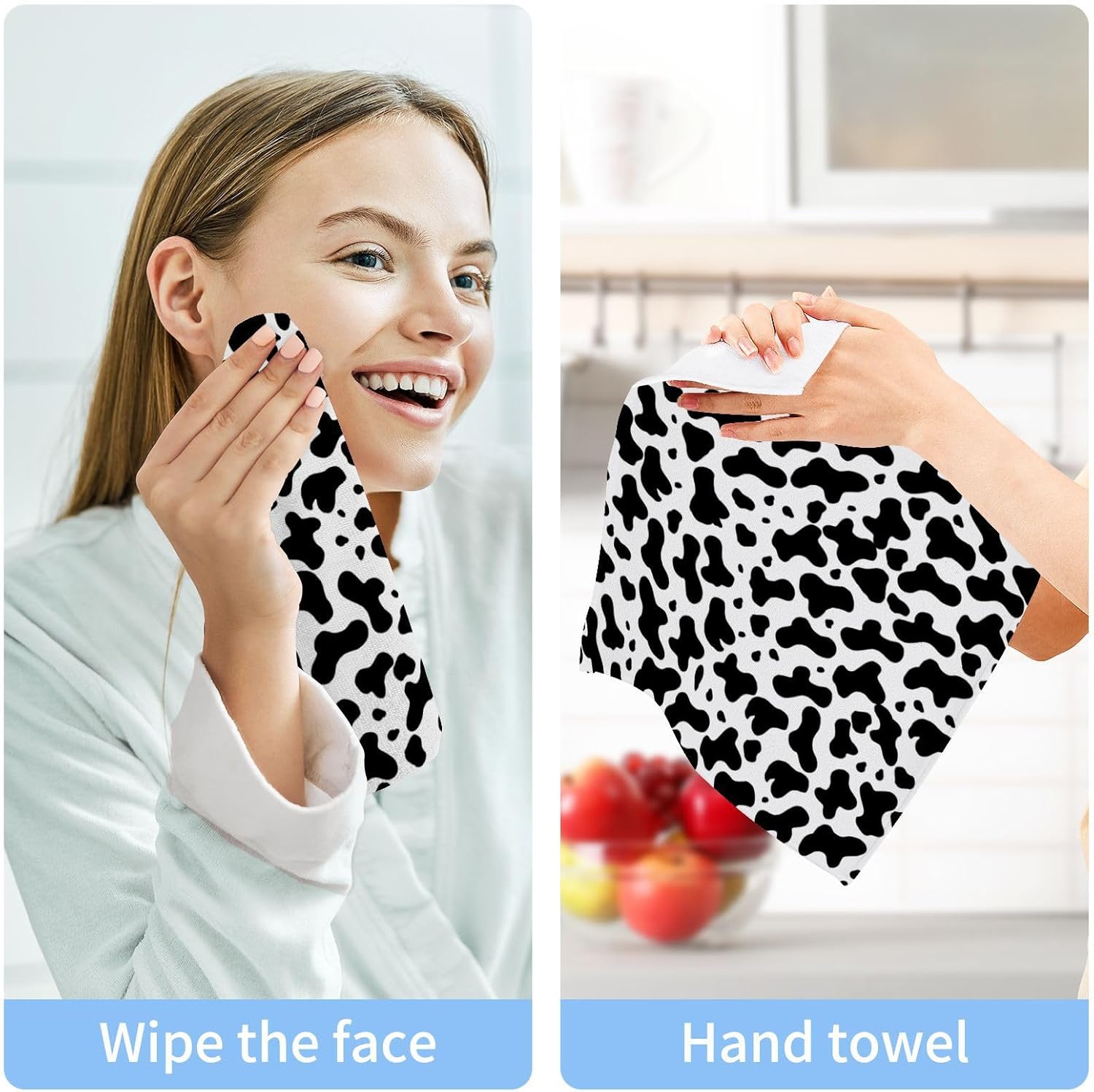 Masterpiece Cow Print Washcloth 2-Pack