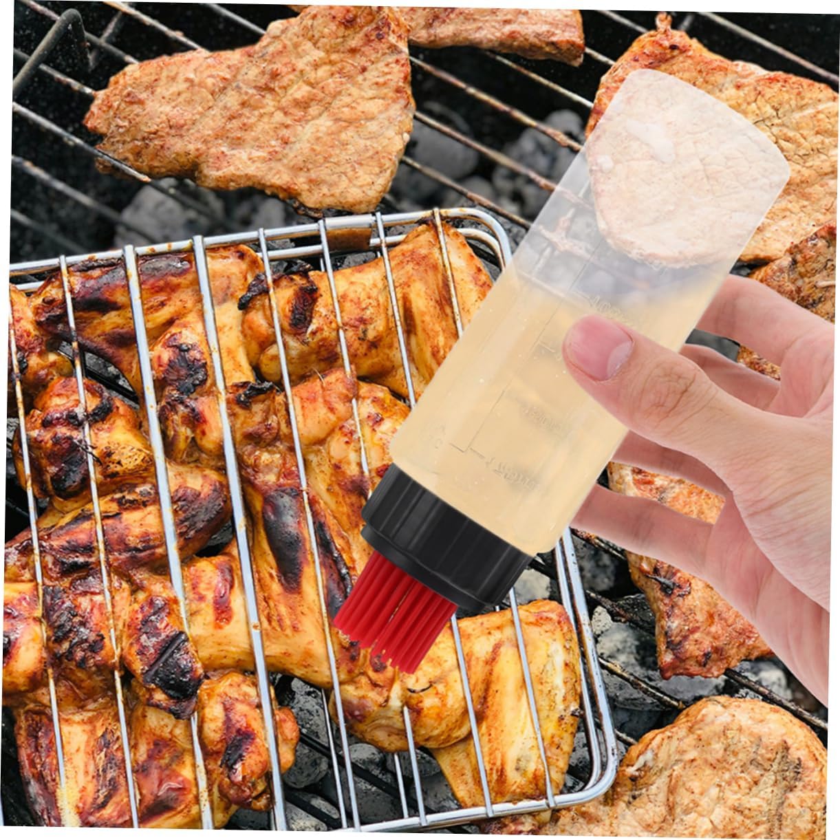 OKUMEYR 175ml Silicone Oil Dispenser Heat-Resistant Spill-Proof Kitchen Tool