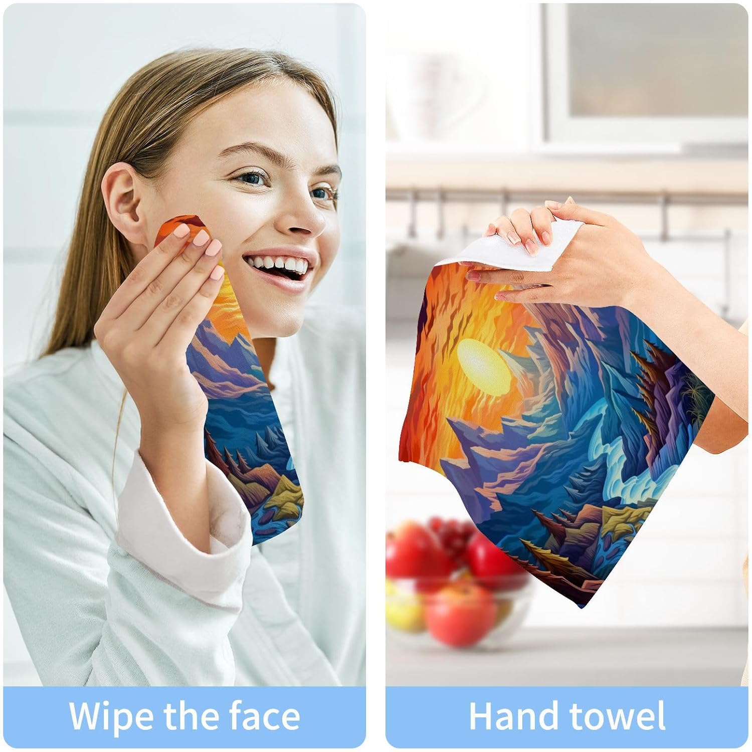 Nature Mountain Washcloth Set