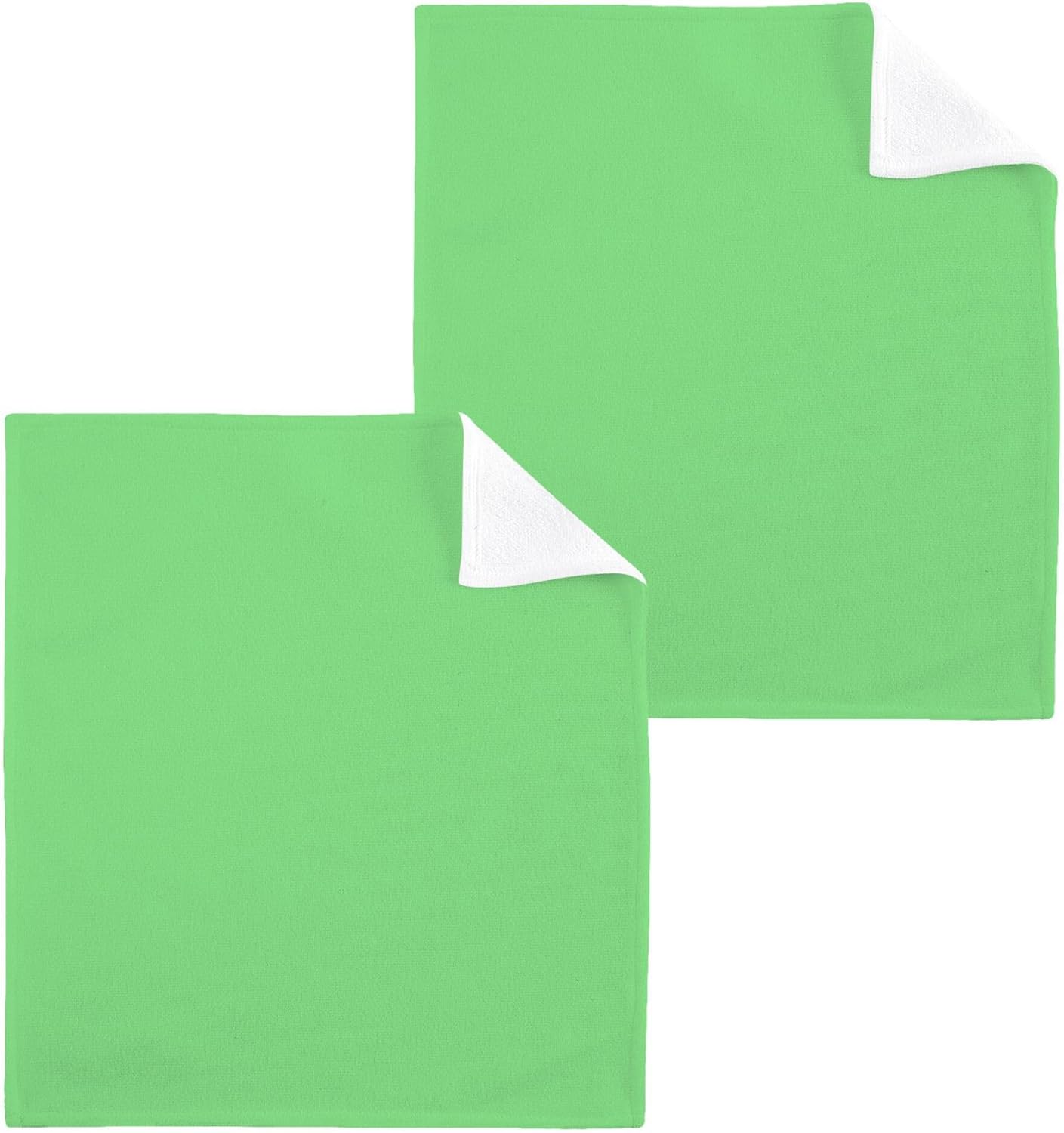Green Pastel Color Washcloth 2-Pack