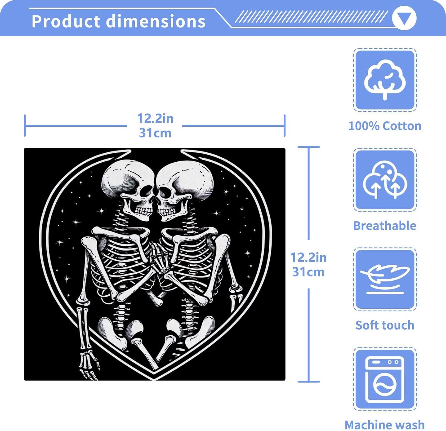 Skeletons Washcloths 2 Pack