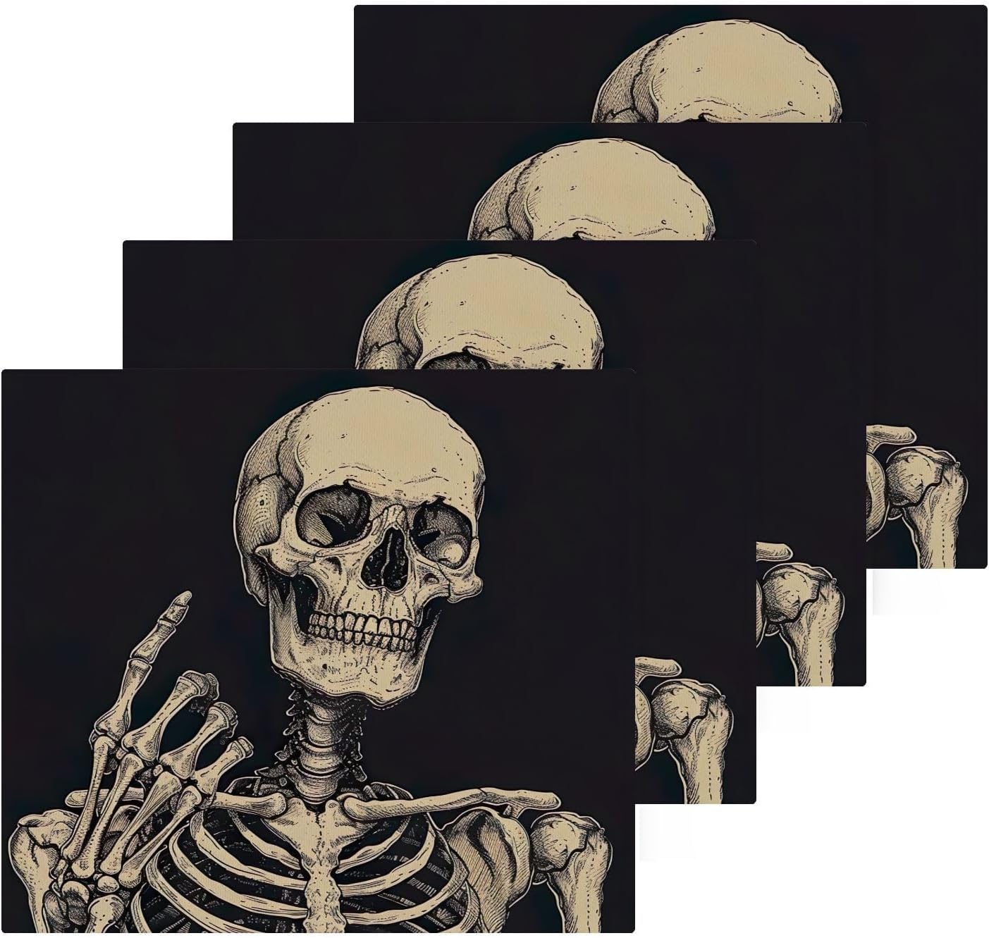12x12 Skeleton Washcloths 2 Pack