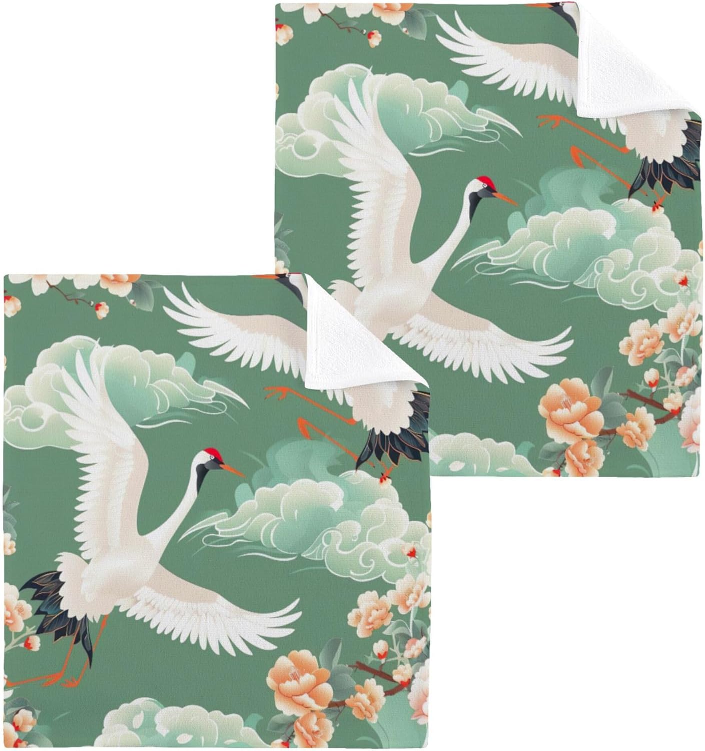 Sturdy Cranes Flying Washcloth Set