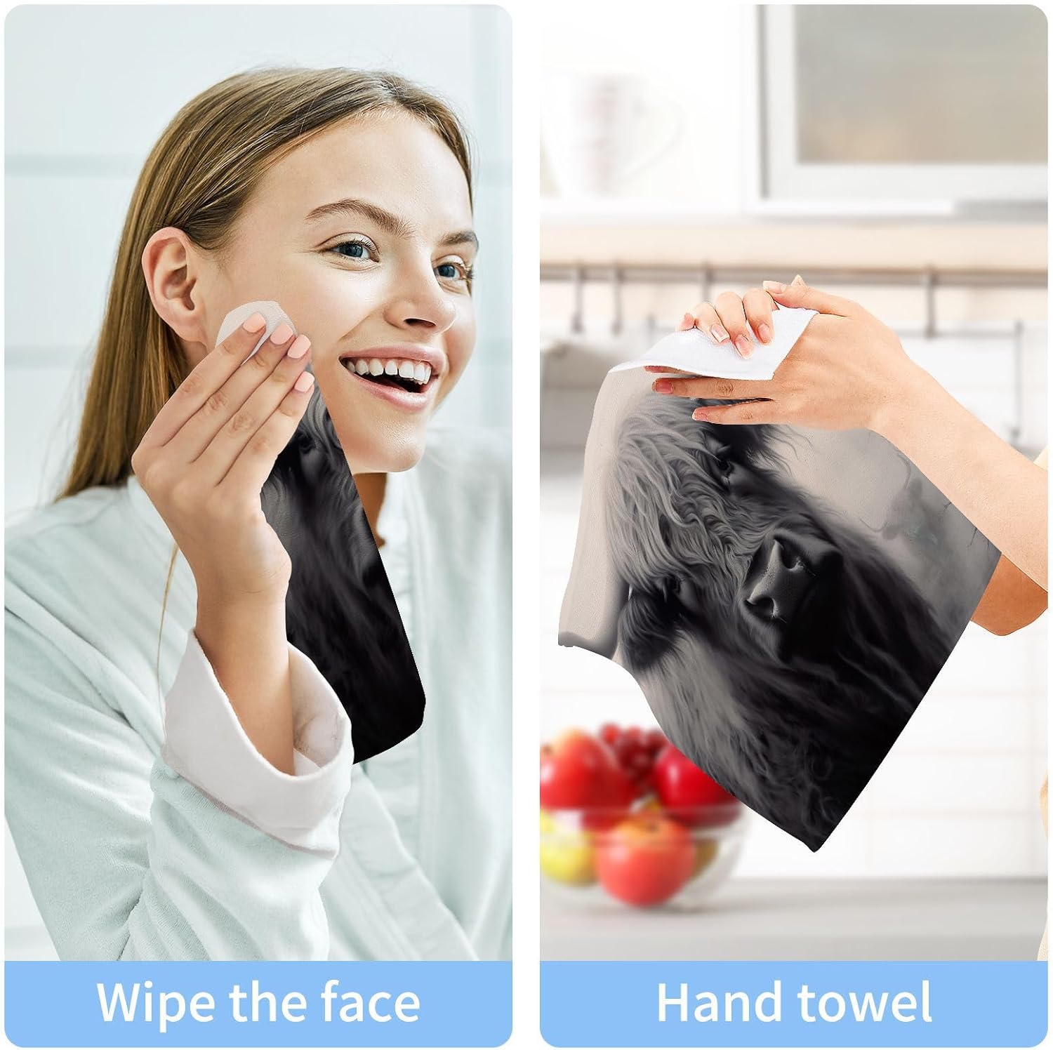 Perfect for Babies Soft Cow Washcloths for Daily Use