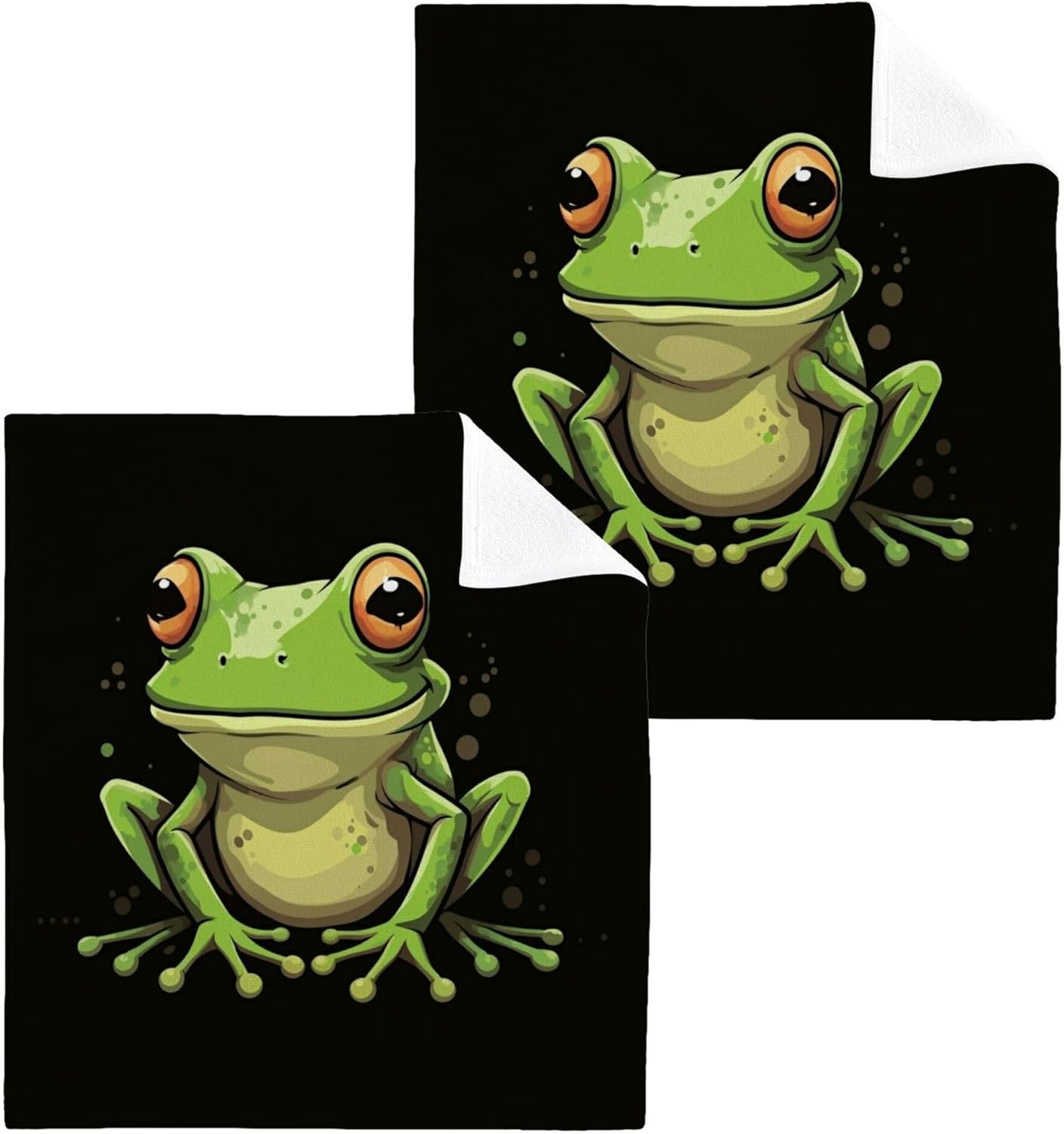 Cute Frog Washcloths - Absorbent Soft Durable