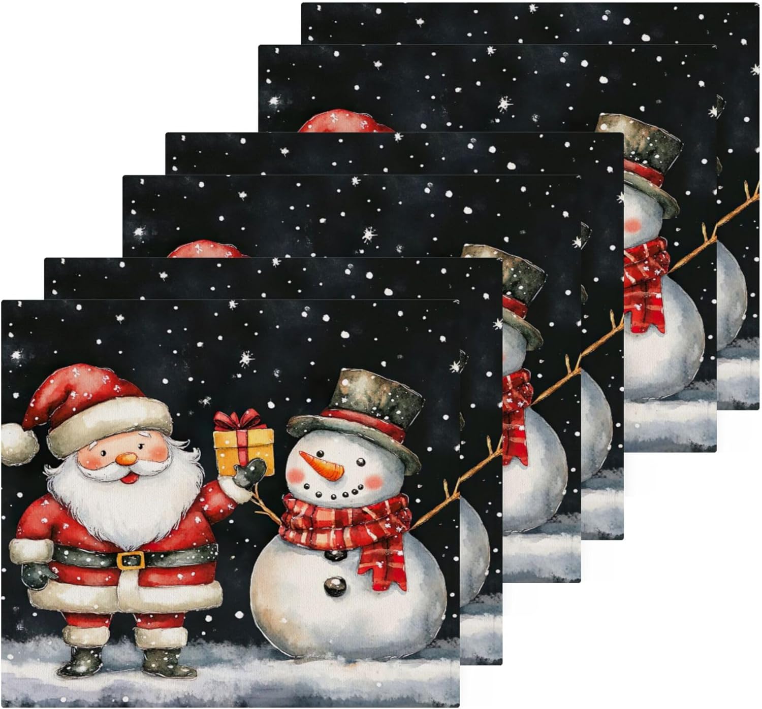 Xigua Cute Christmas Washcloth Set - Durable and Fun for Family