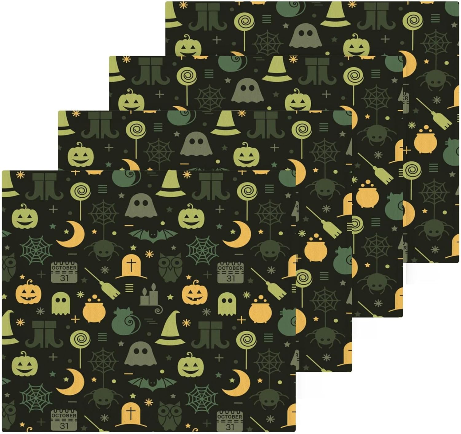 Halloween Spooky Pumpkin Washcloth Set