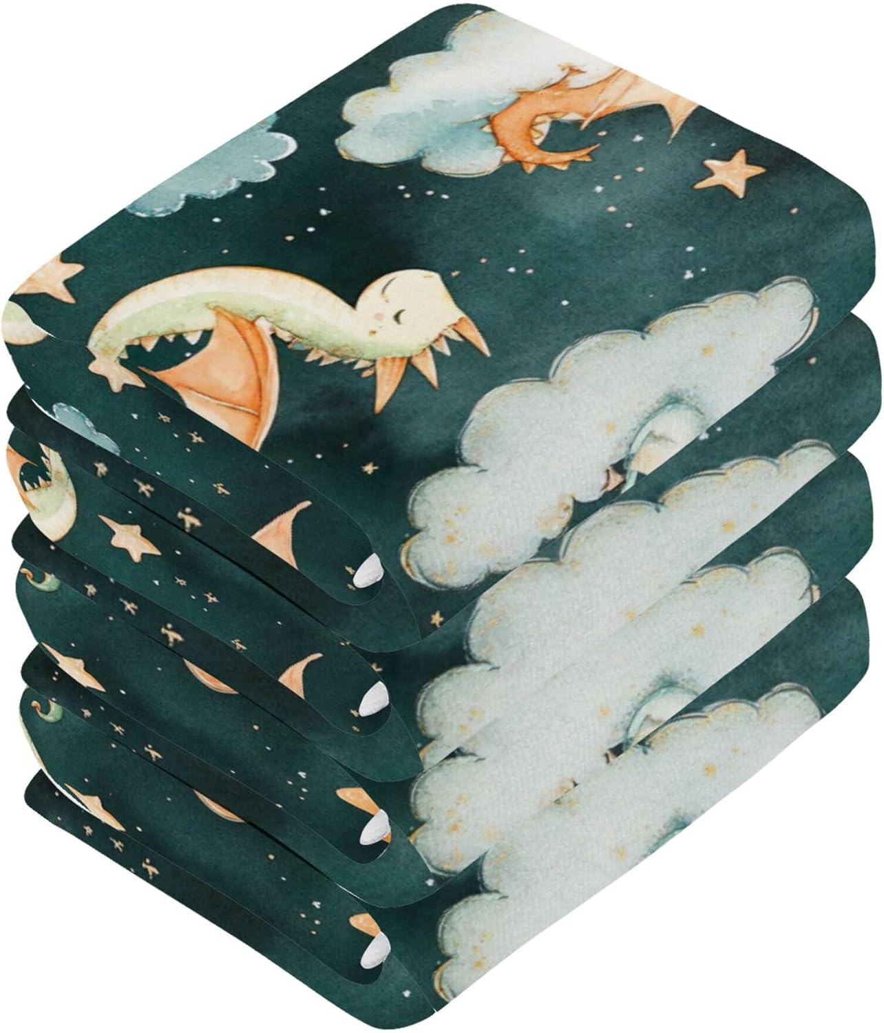 Xigua Cute Dragons Washcloth Set