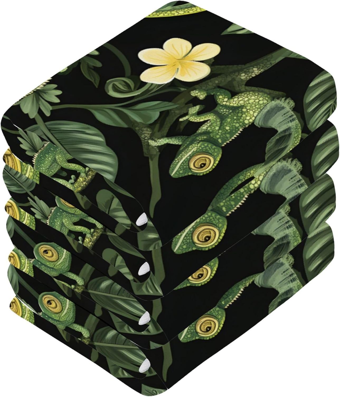 Xigua Green Chameleons multi-purpose washcloths