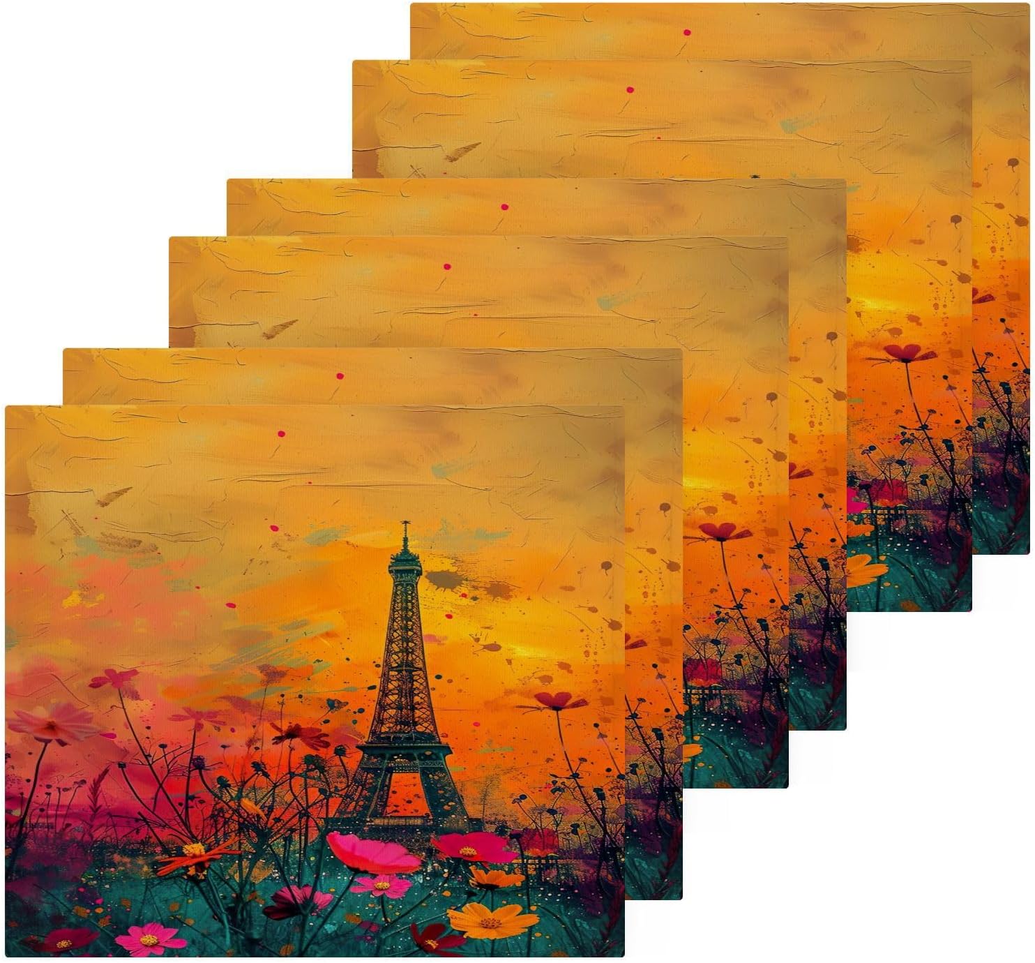 Eiffel Tower Soft Washcloth Set