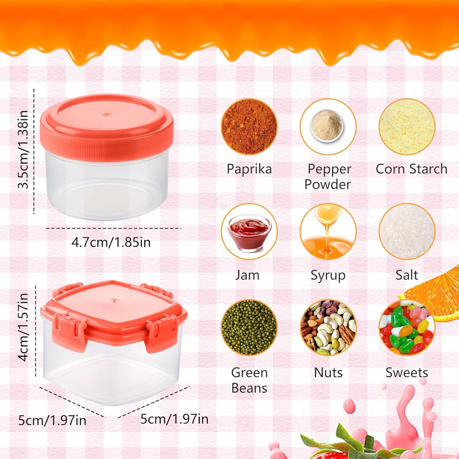 12-Piece Plastic Salad Dressing Squeeze Bottles