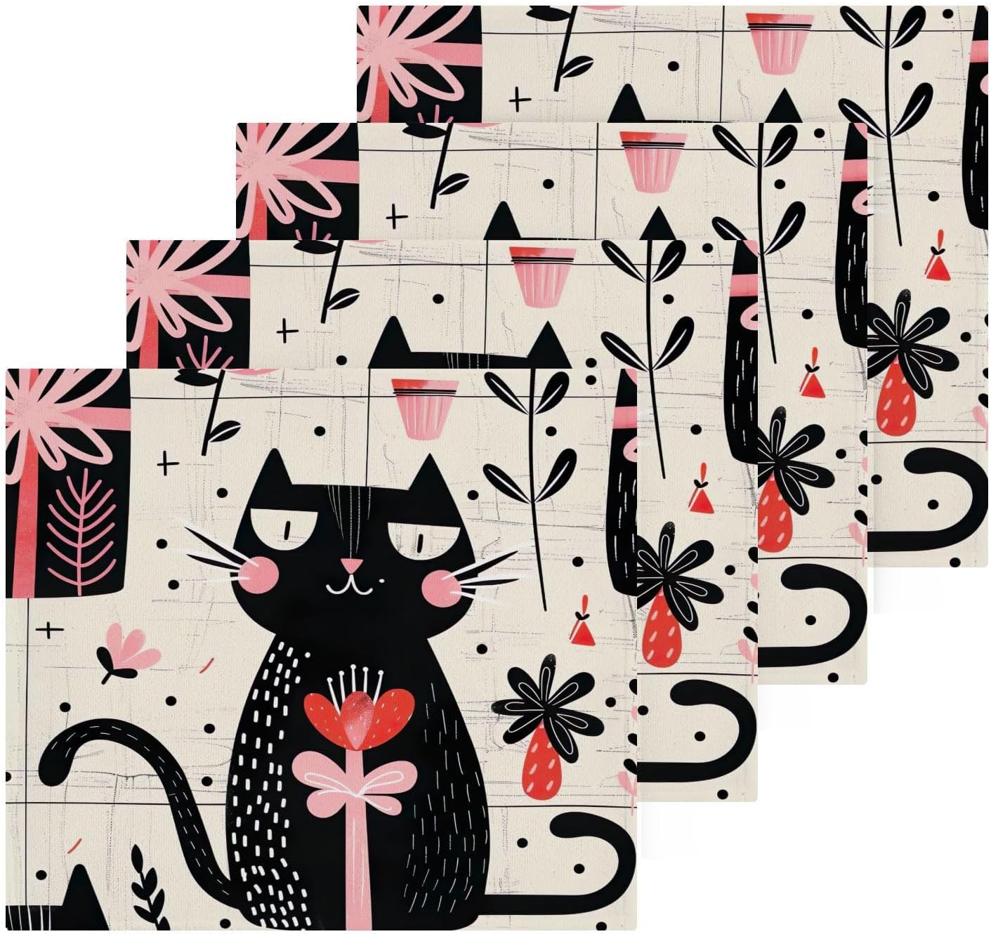 Yettastbin Washcloth Set for Cats