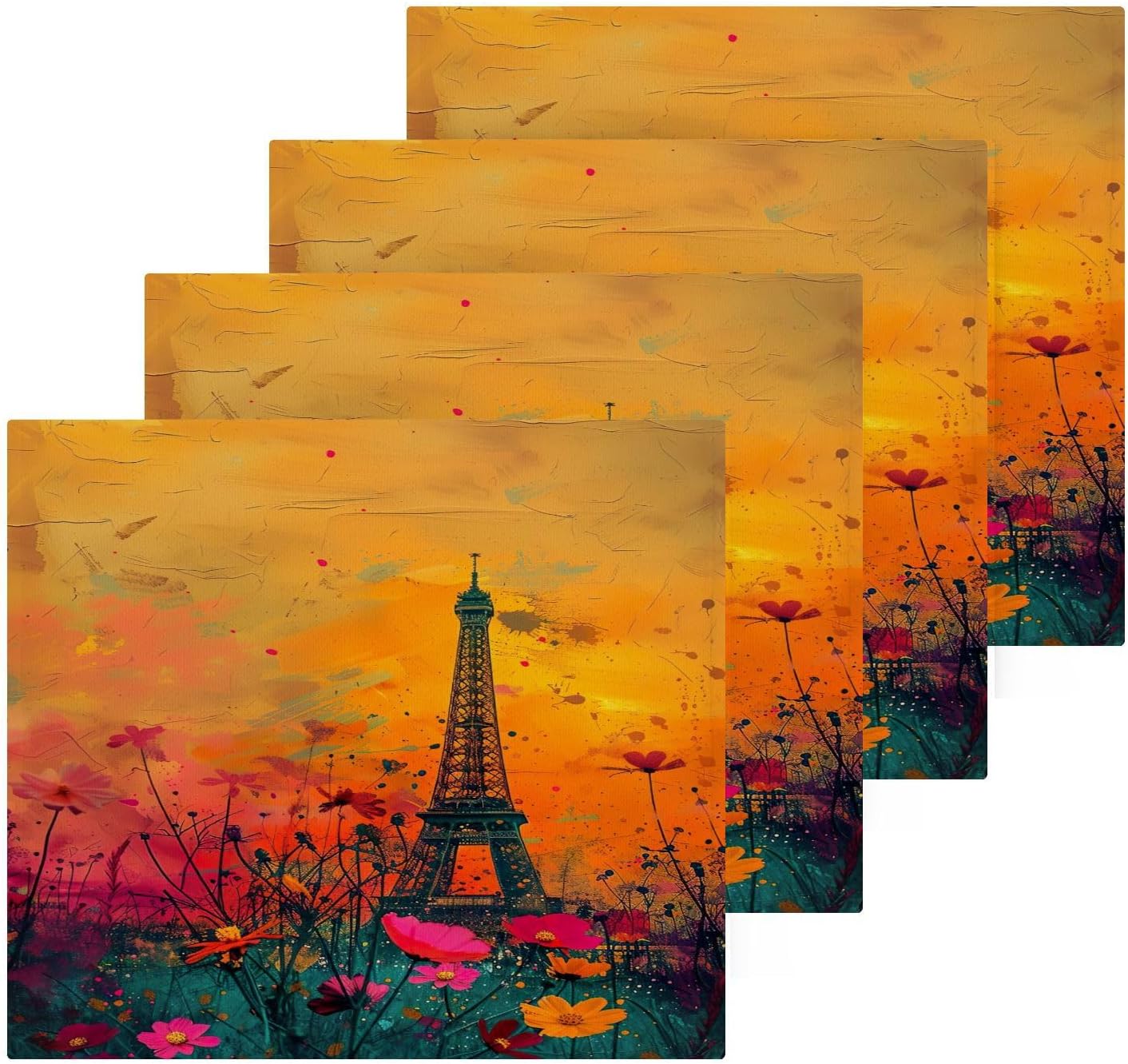Eiffel Tower Soft Washcloth Set