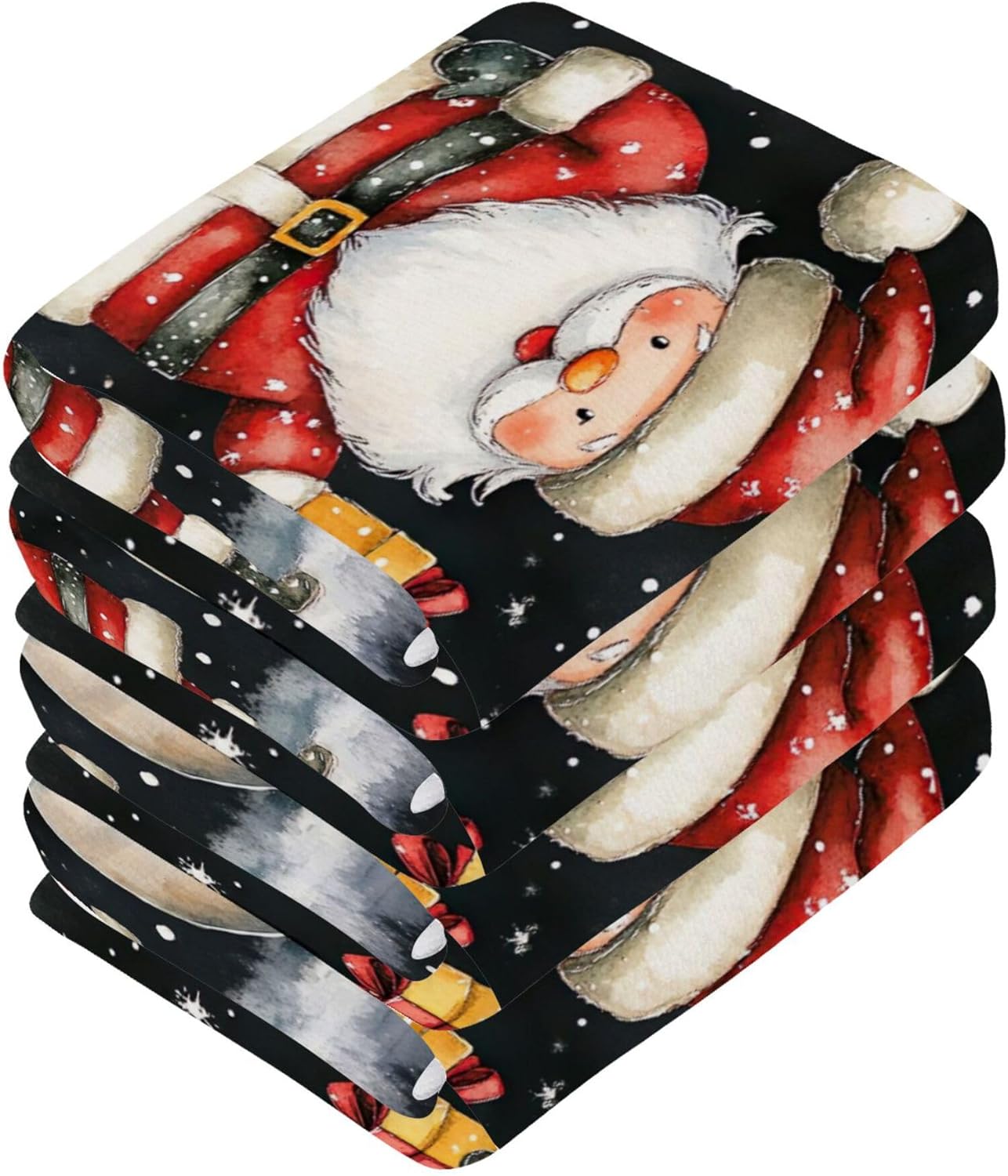 Xigua Cute Christmas Washcloth Set - Durable and Fun for Family