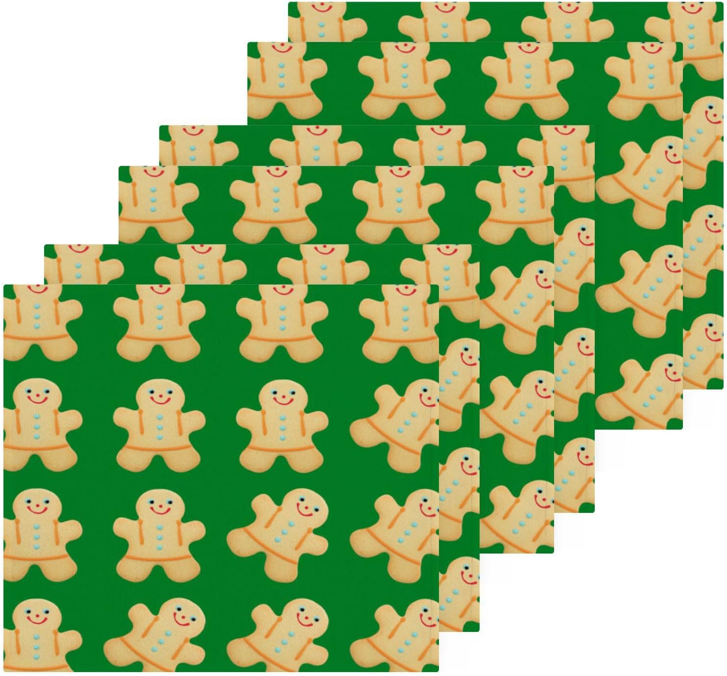 Christmas Gingerbread Man Washcloths 2-Pack