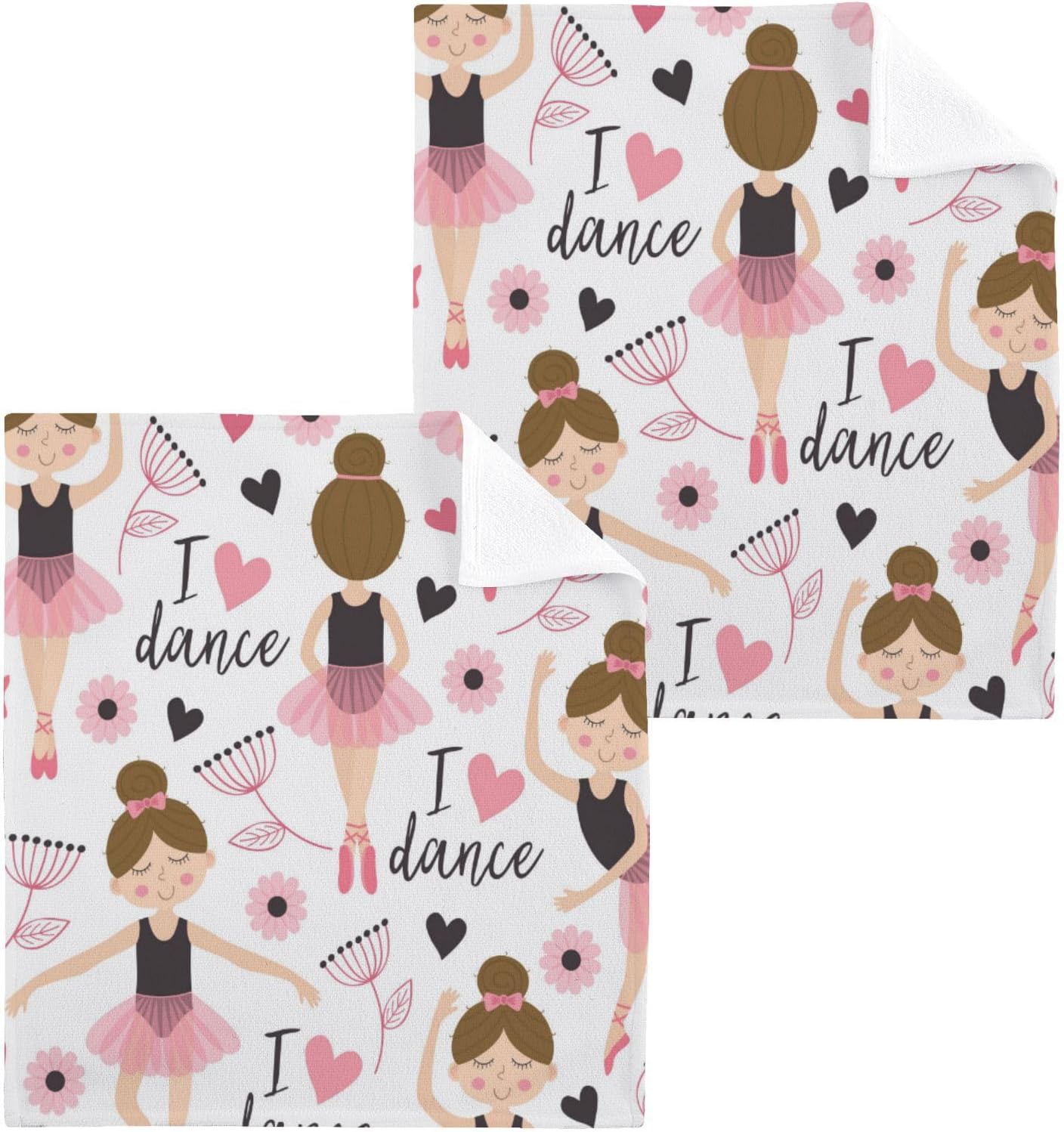 Perfect Start in the Bathroom - Ballet Girl Washcloth Set