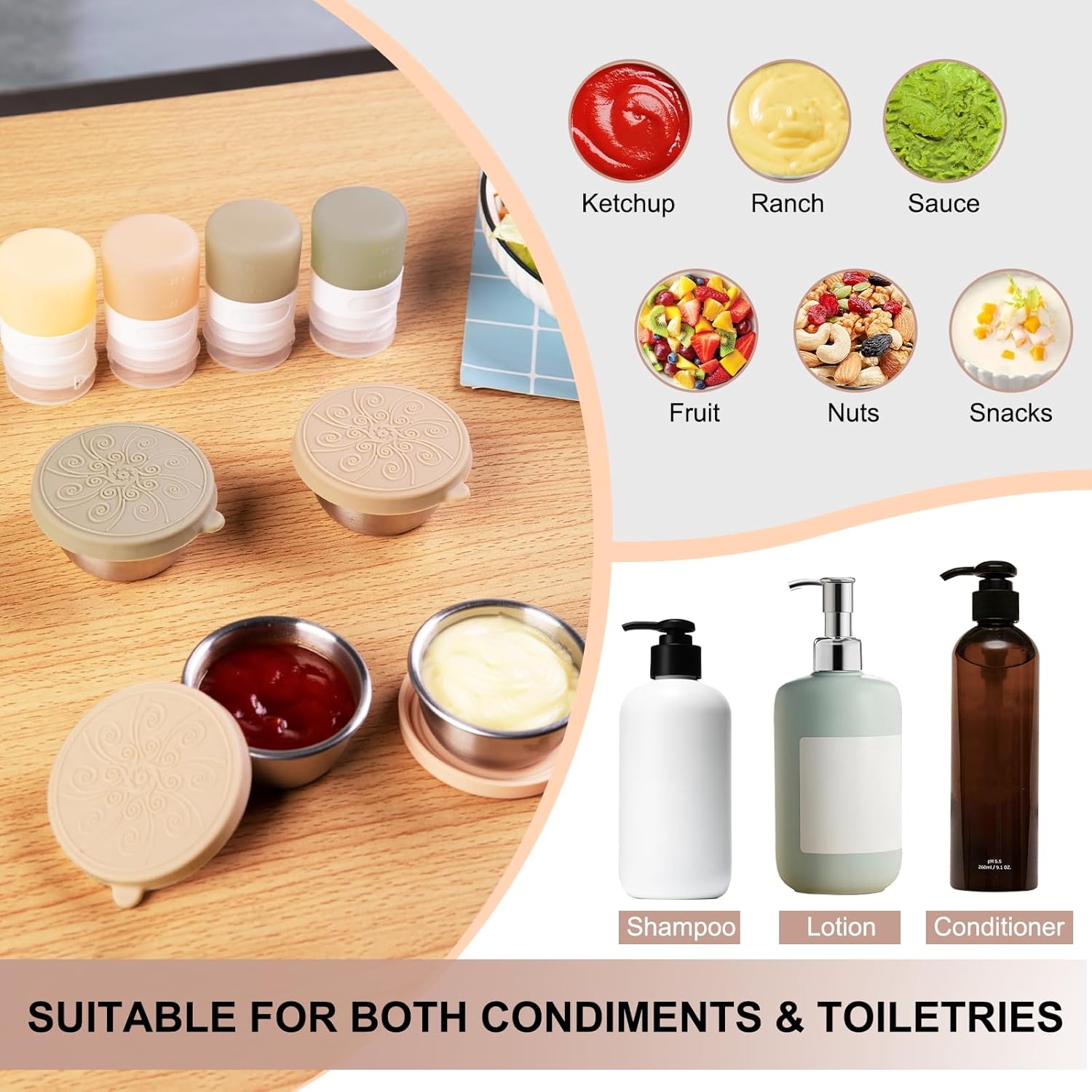 8-Pack Salad Dressing Containers to Go