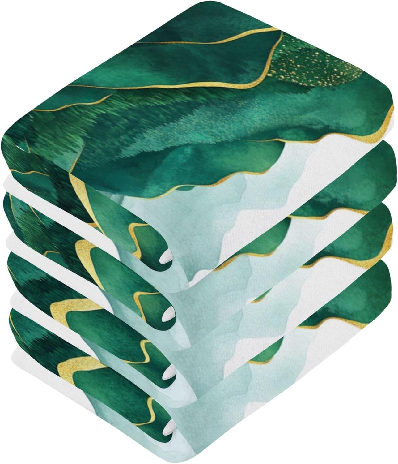 Xigua Green Mountains Washcloths Set of 2 12x12 Inch 1