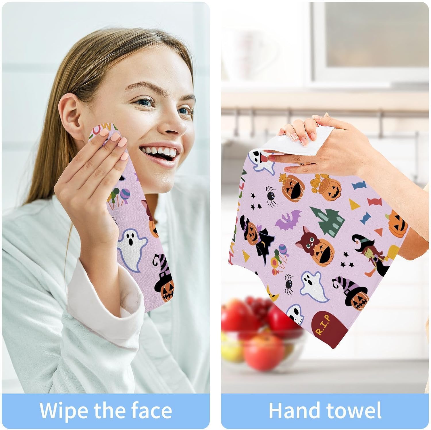 Halloween Gnome Washcloth Set 2 Pack