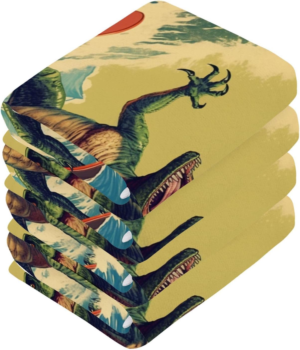 Dinosaur Washcloth Set for Kids