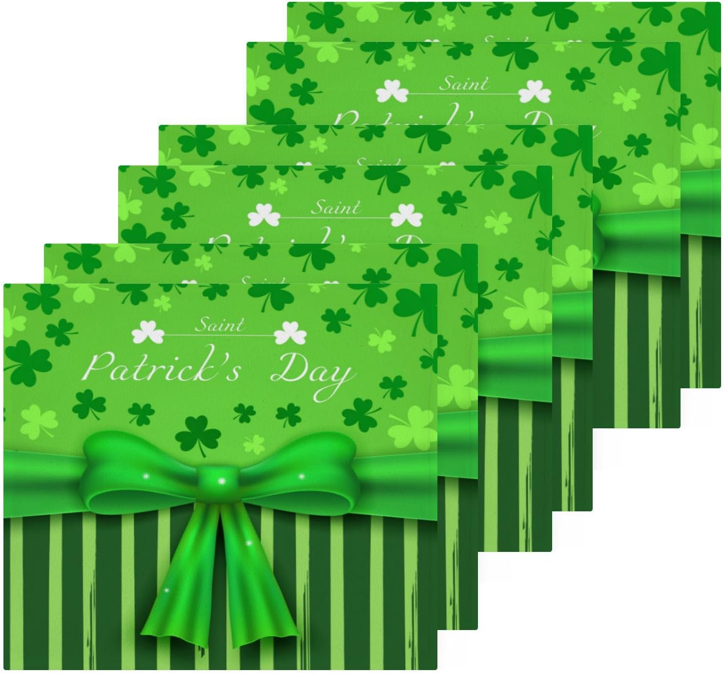 St Patricks Day Clover Washcloths - Soft Absorbent Reusable