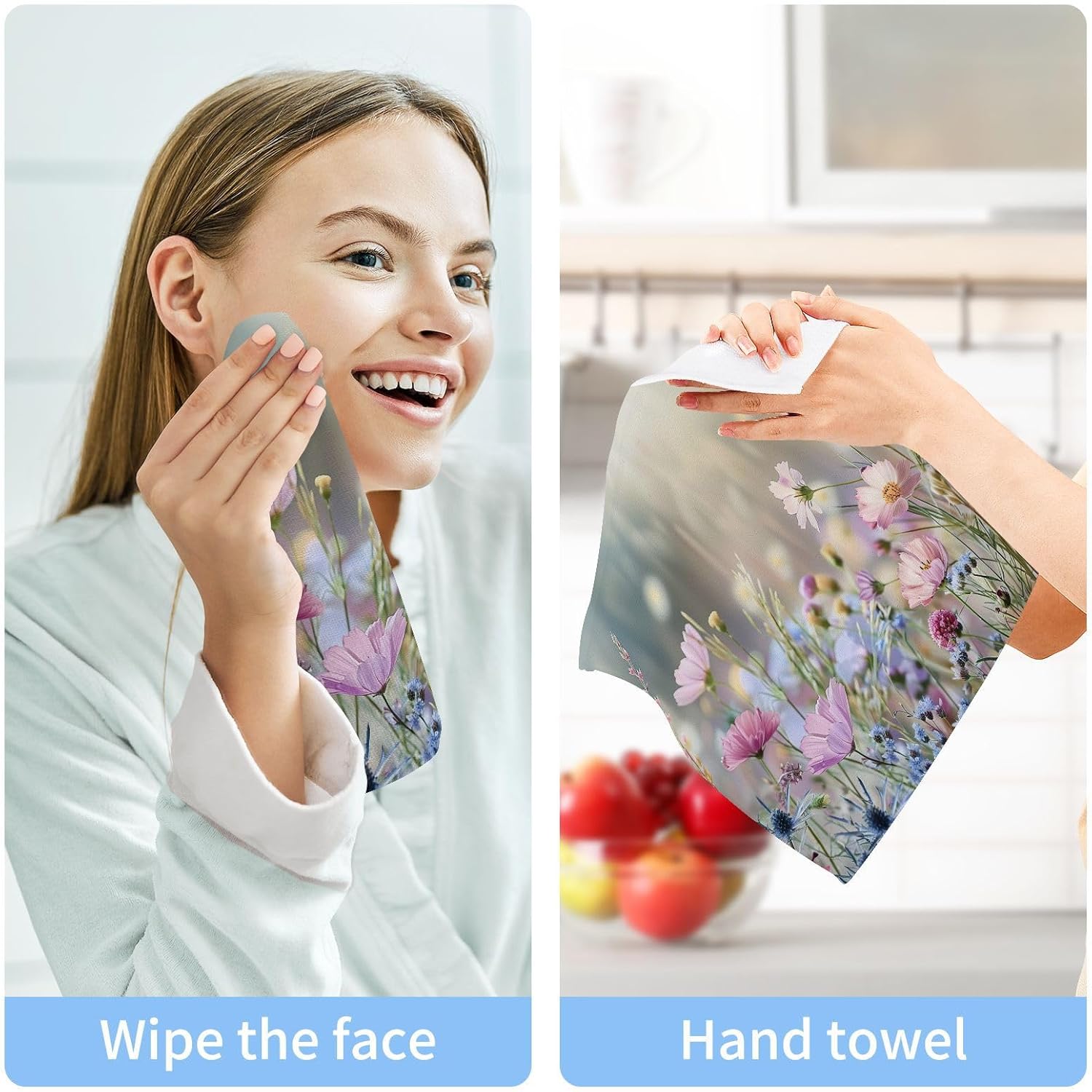 High-Quality Wildflower Washcloth Set