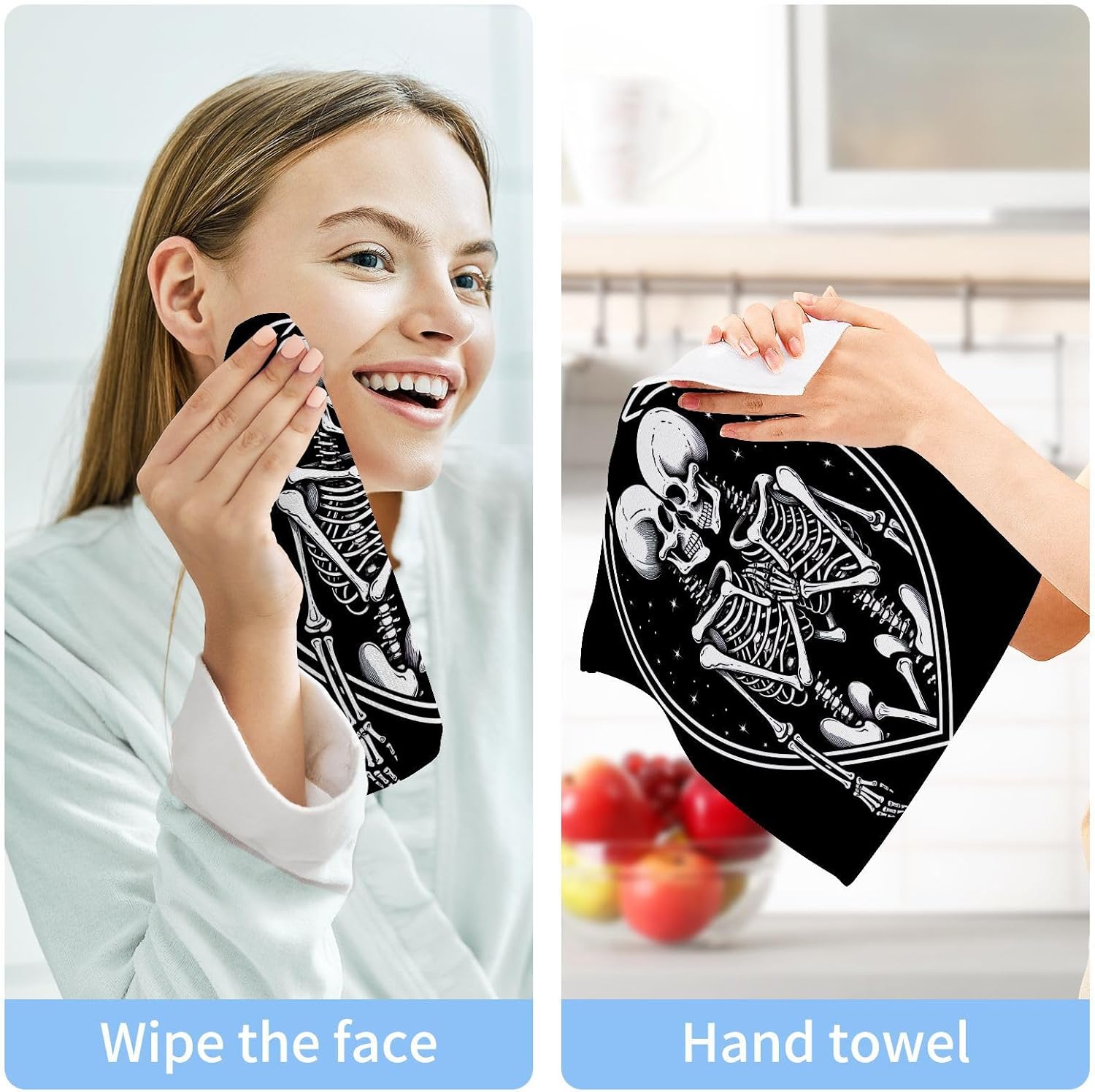 Skeletons Washcloths 2 Pack