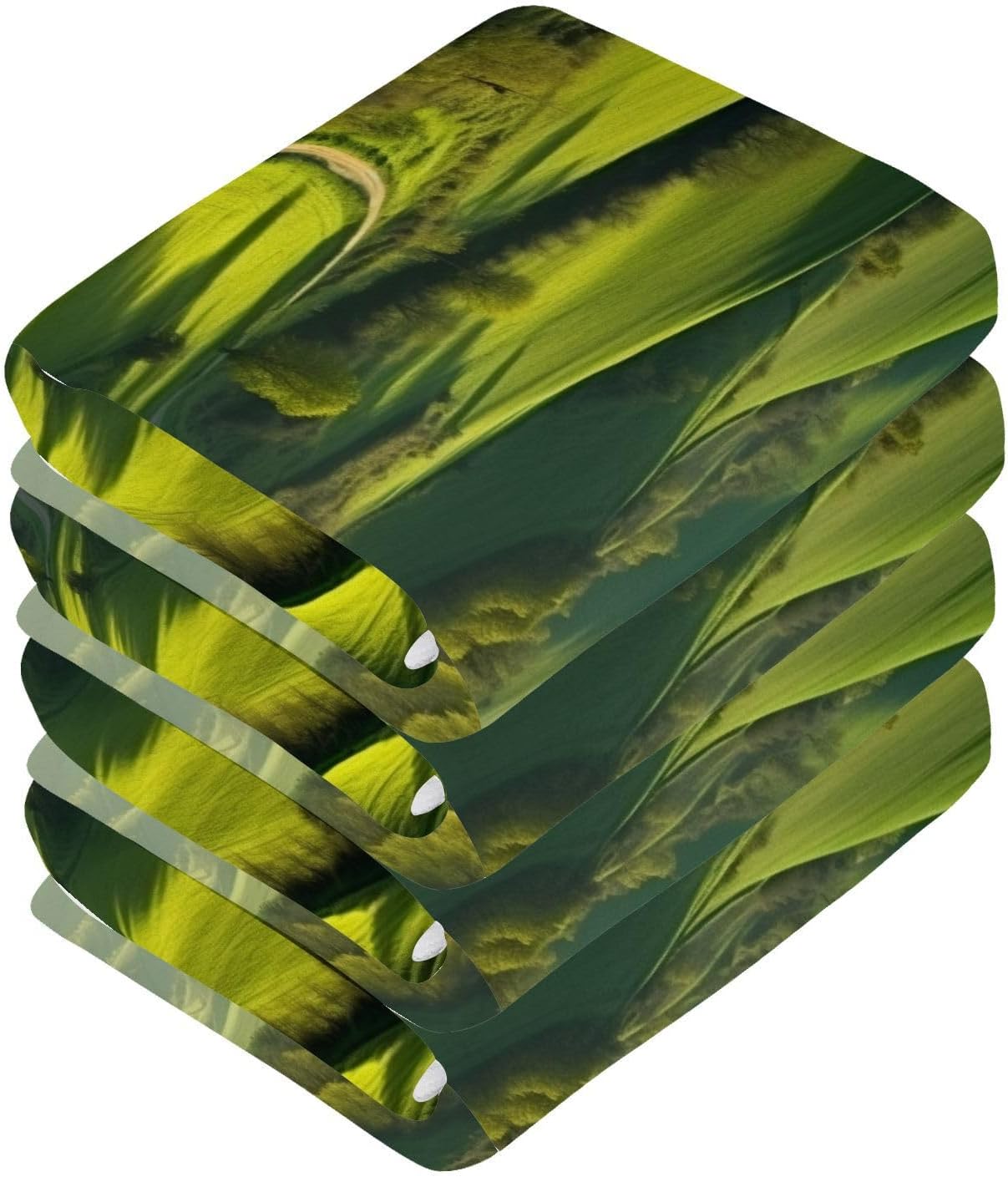 Must-Have Green Landscape Washcloth 12x12 Soft Reusable