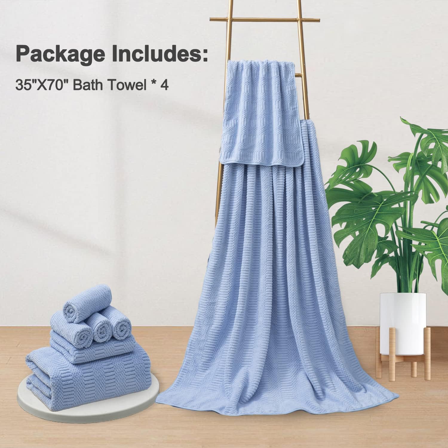 Extra Large Bath Towels Set for Bathroom Hotel Spa