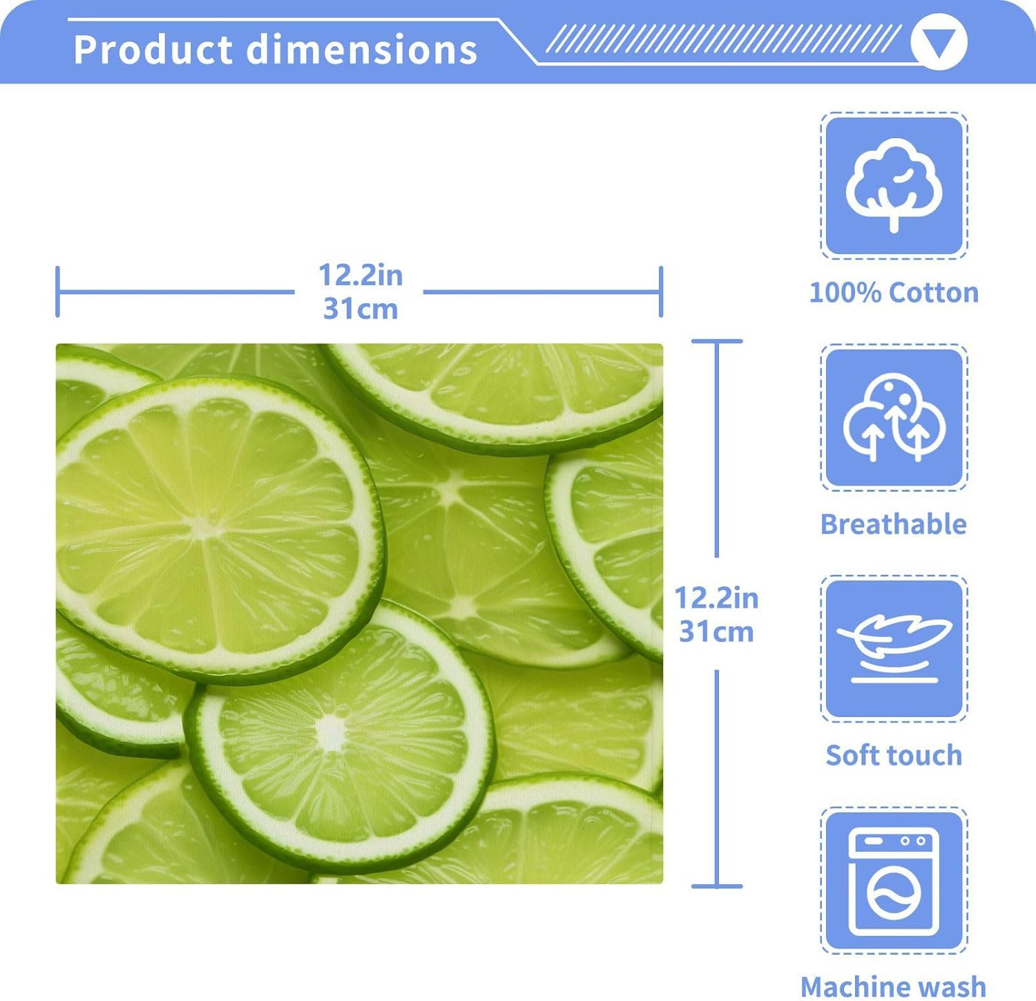 Soft Citrate lime Lemon Washcloth for Baby Adults Reusable Washable