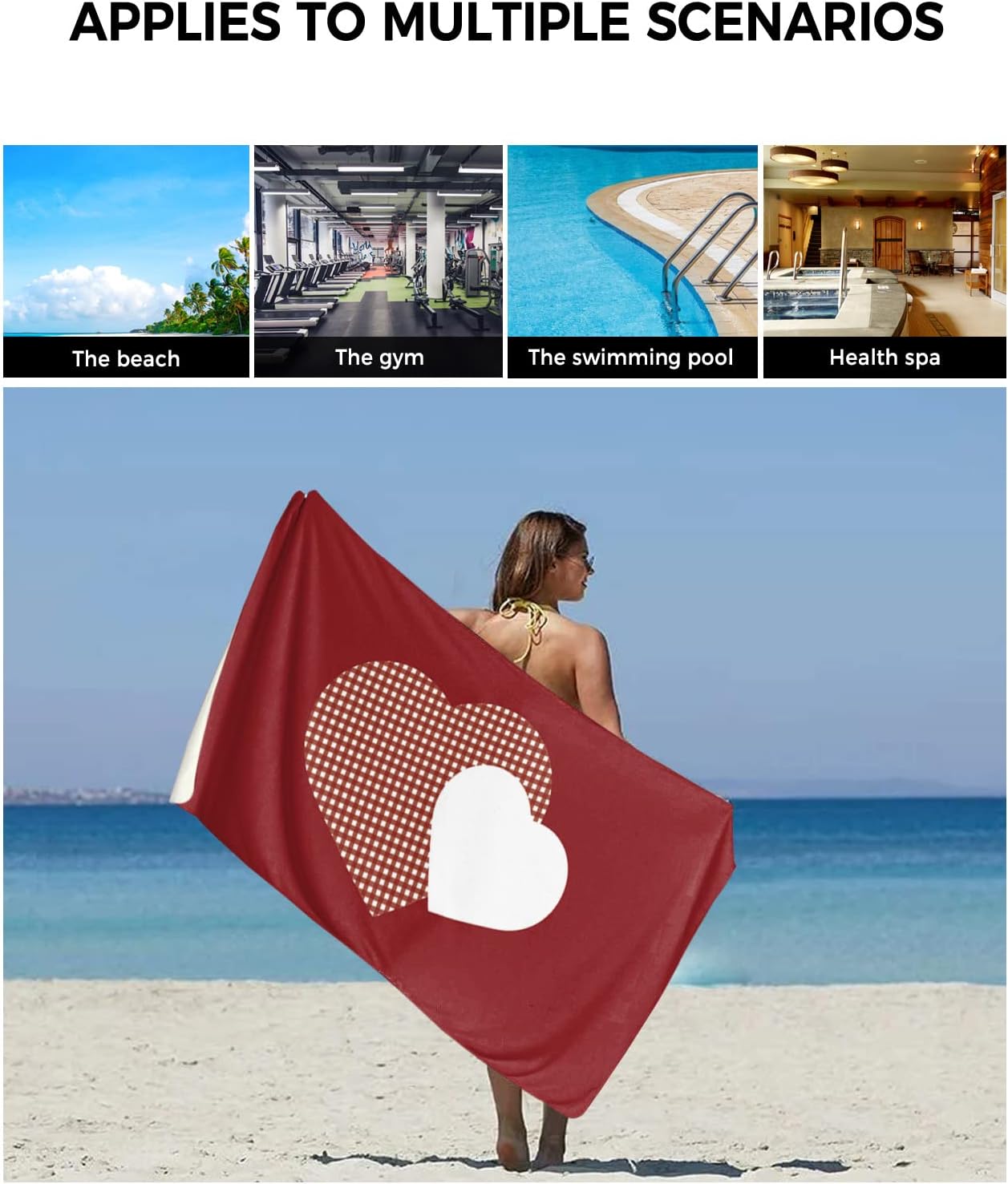 Valentine Love Towel Set for Bathroom and Kitchen