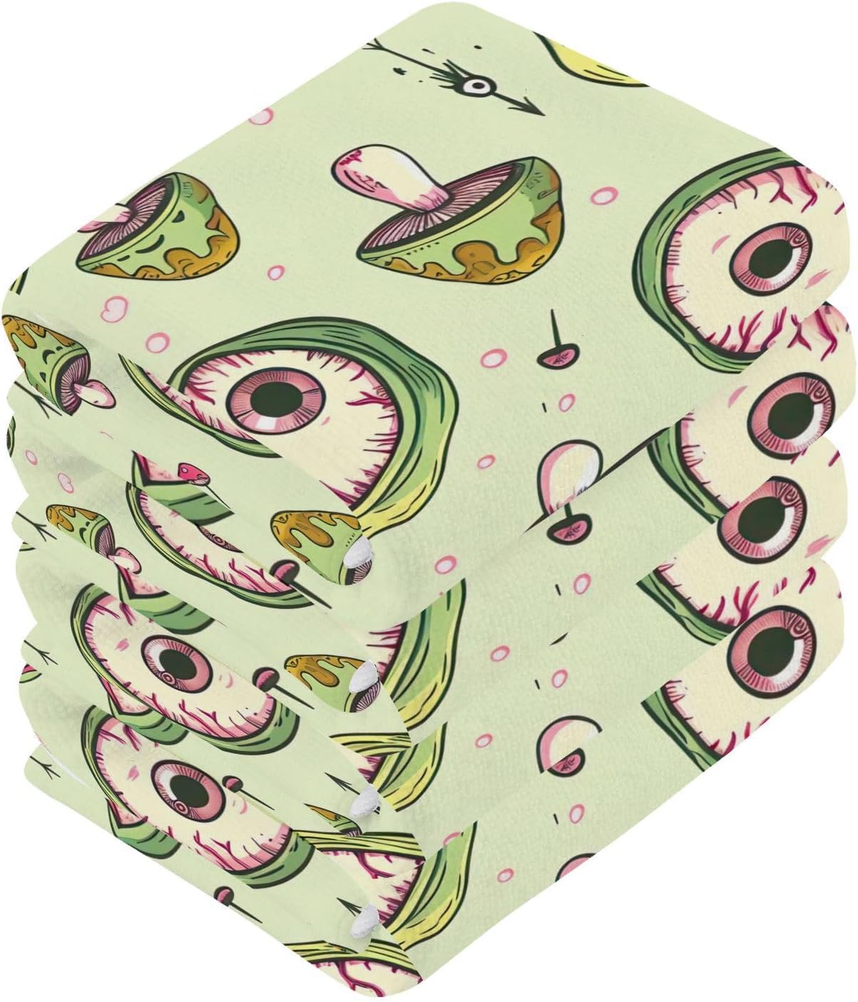 Yettasan Evil Eye Washcloths 2 Pack Soft Absorbent Bath Towels