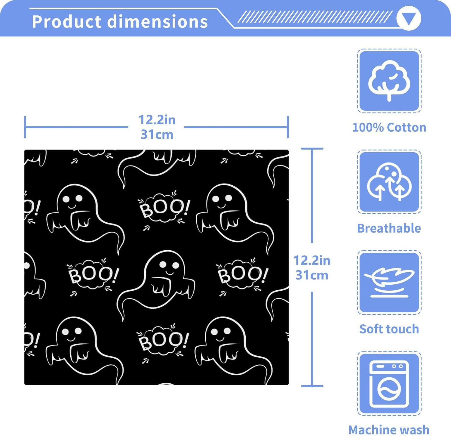 Halloween Ghost Washcloth 2-Pack