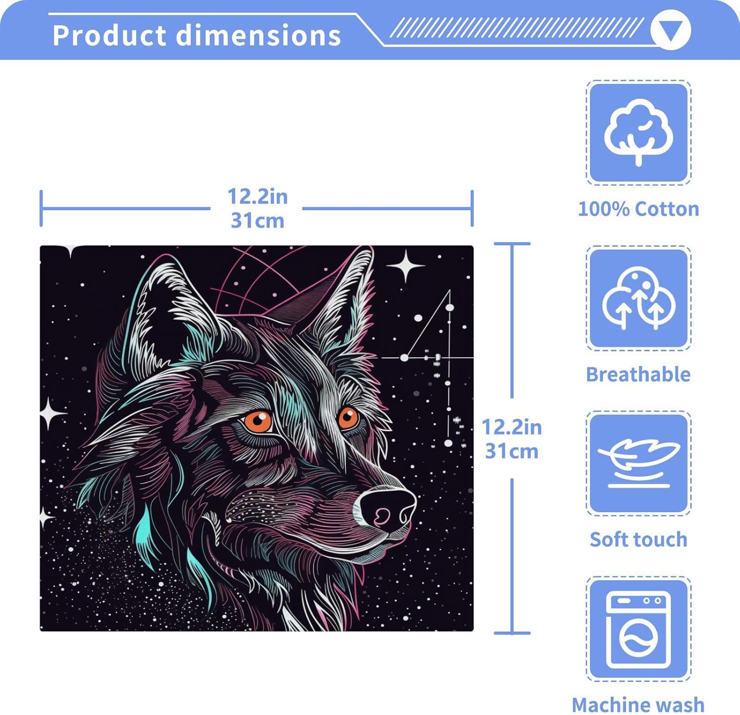 Wolf Washcloth 2-Pack
