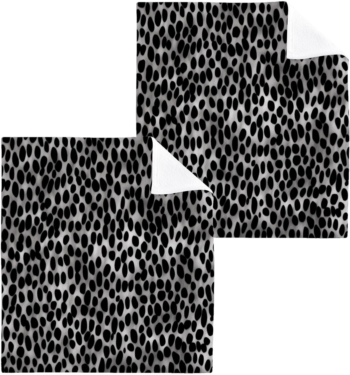 Leopard Print Cotton Washcloth Set for Babies Kids