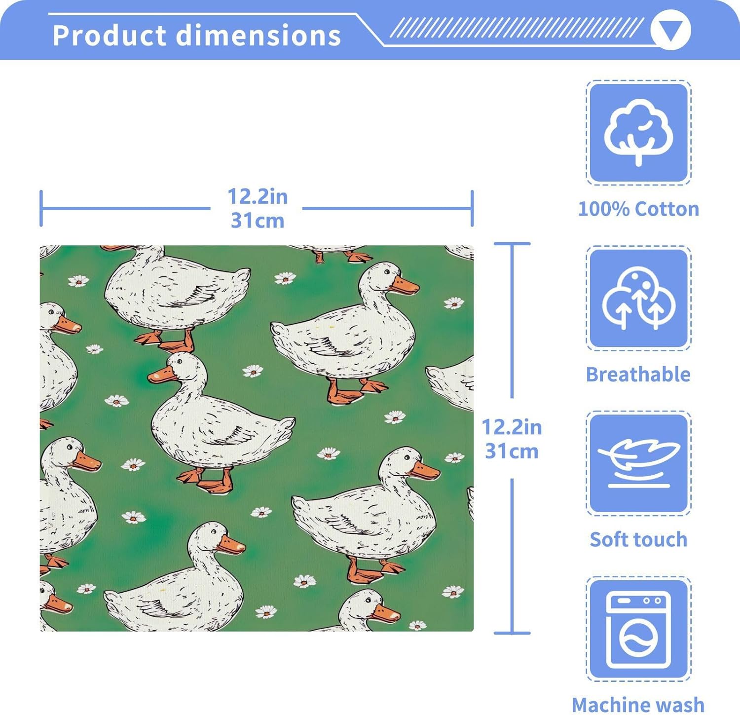 Cartoon Duck Washcloths 2 Pack Soft Absorbent