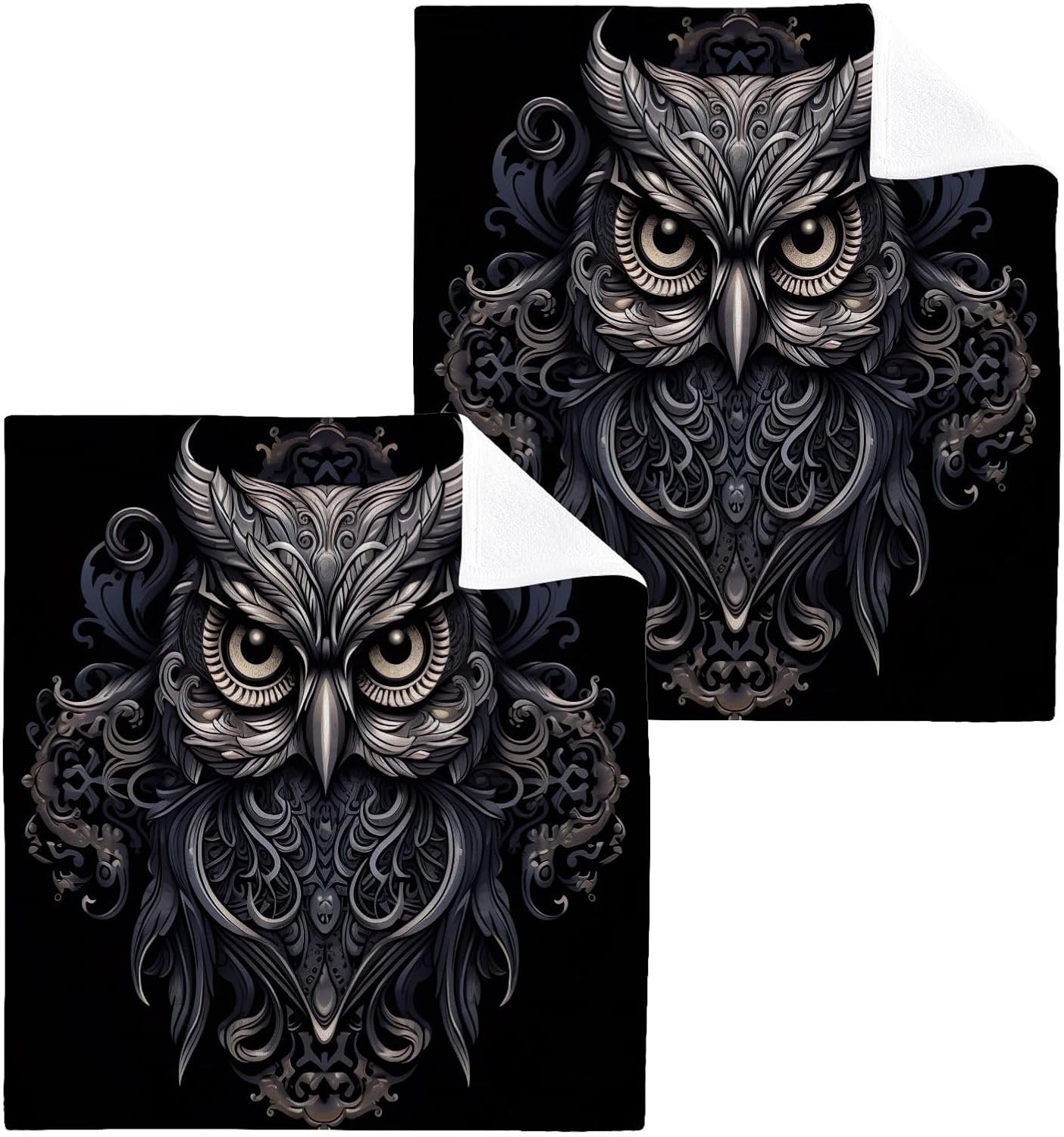 Perfect Owl Washcloth Set Reusable Soft Baby Towels