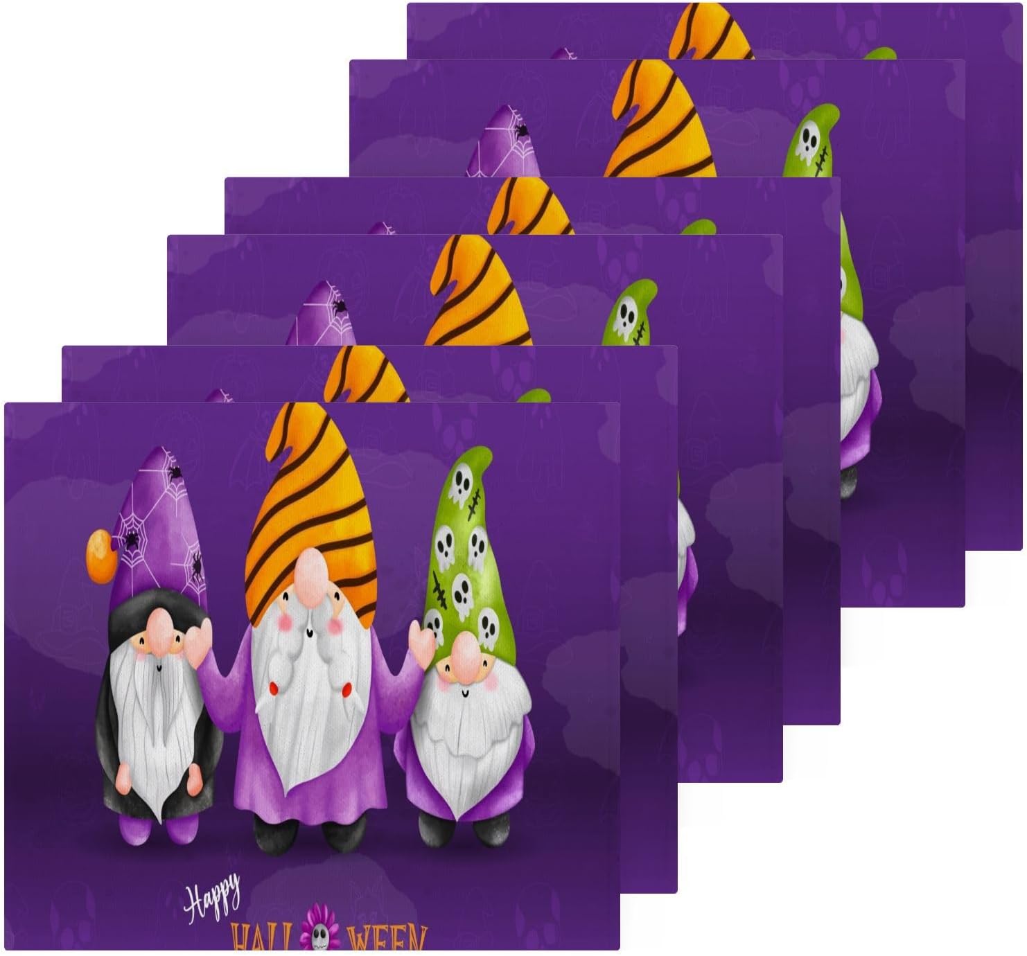 Halloween Gnome Washcloth Set 2-Piece Soft Reusable