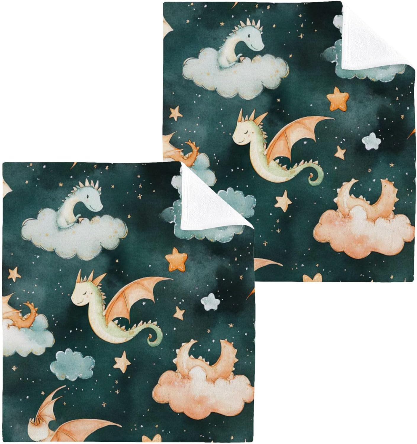 Xigua Cute Dragons Washcloth Set