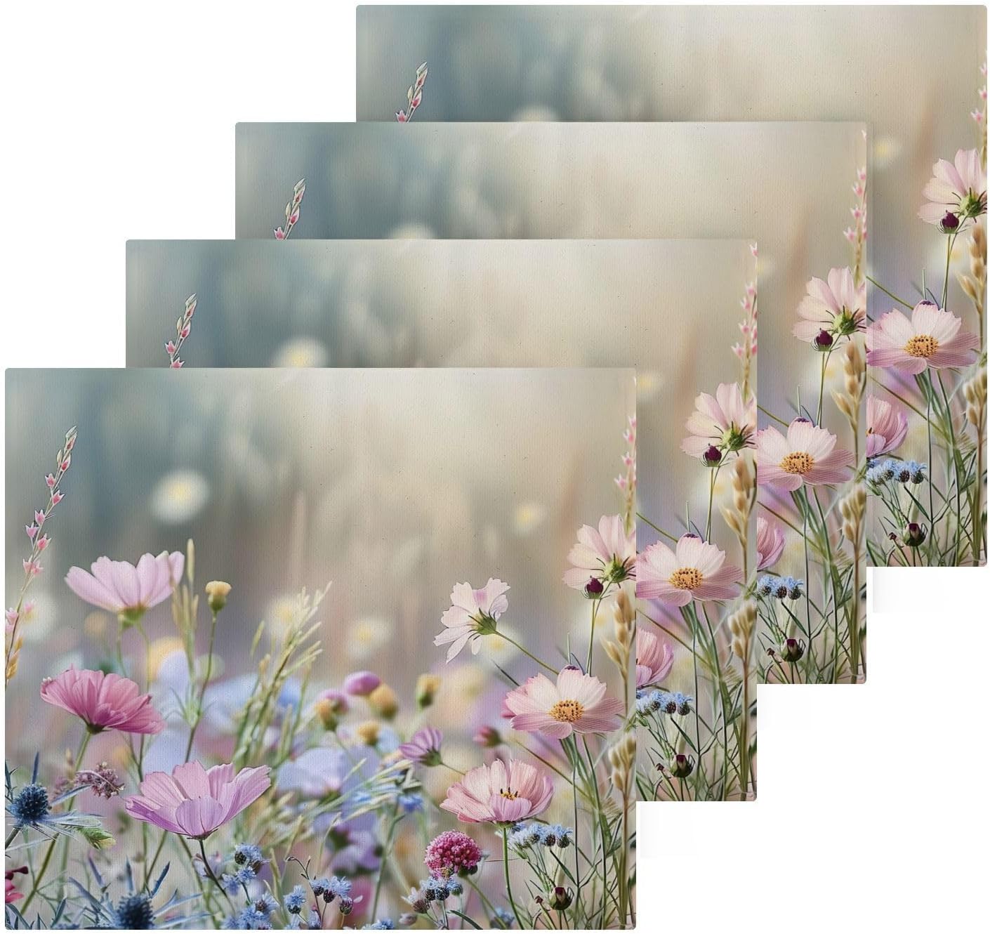 High-Quality Wildflower Washcloth Set