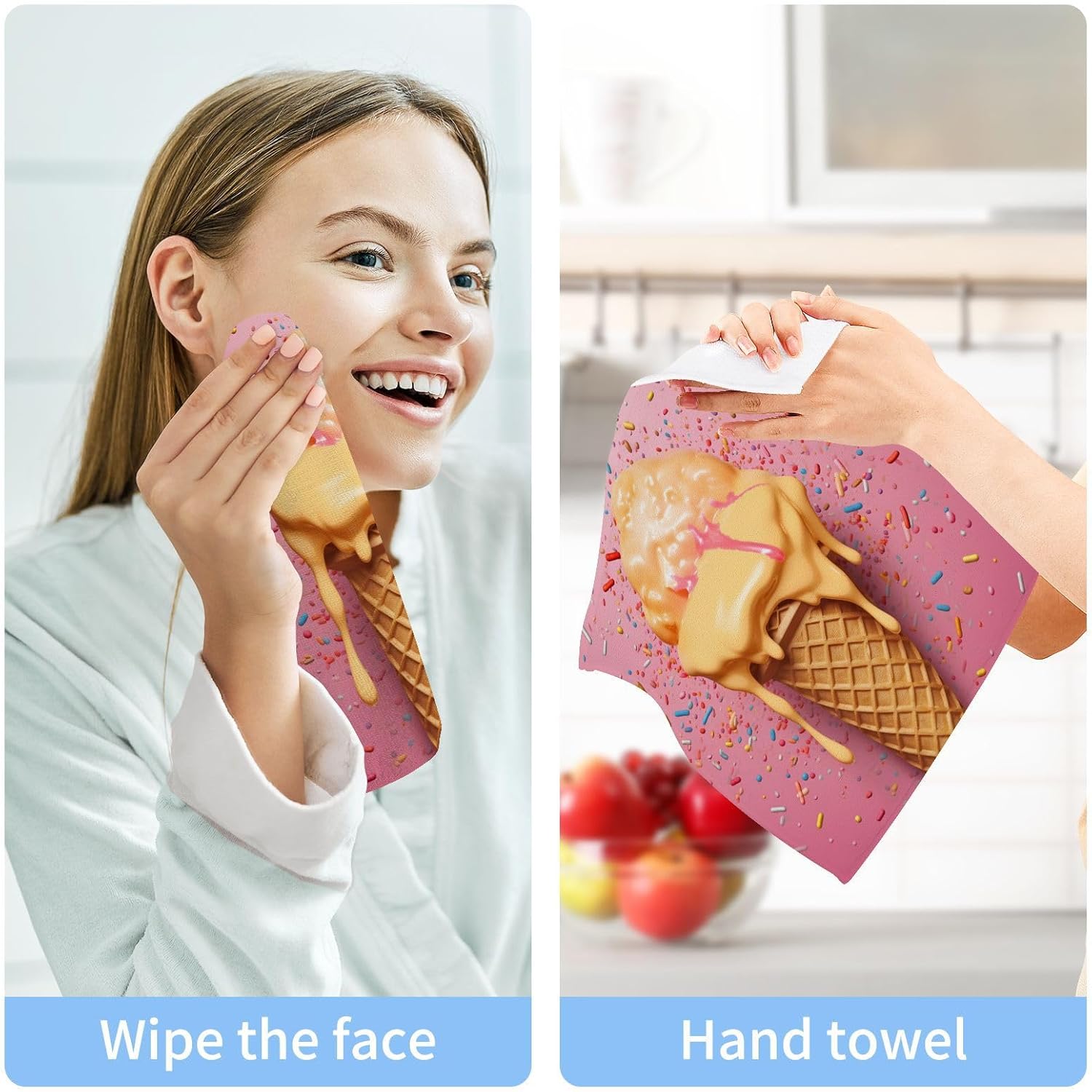 Yettasbin Ice Cream Washcloth 2-Pack