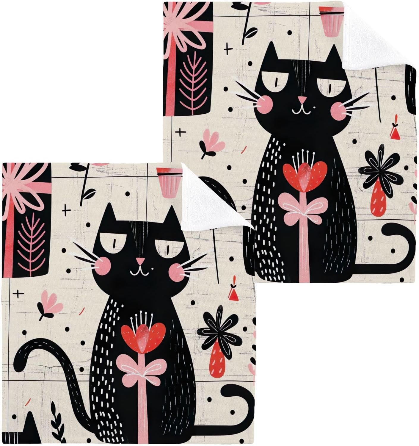 Yettastbin Washcloth Set for Cats
