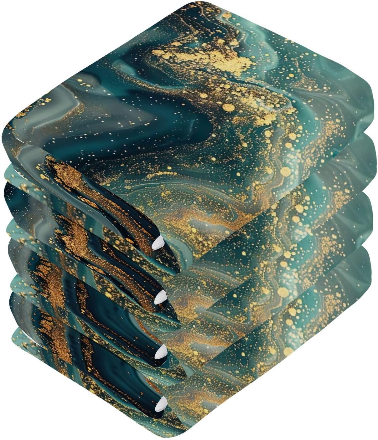 Green Marble Washcloth 2-Pack