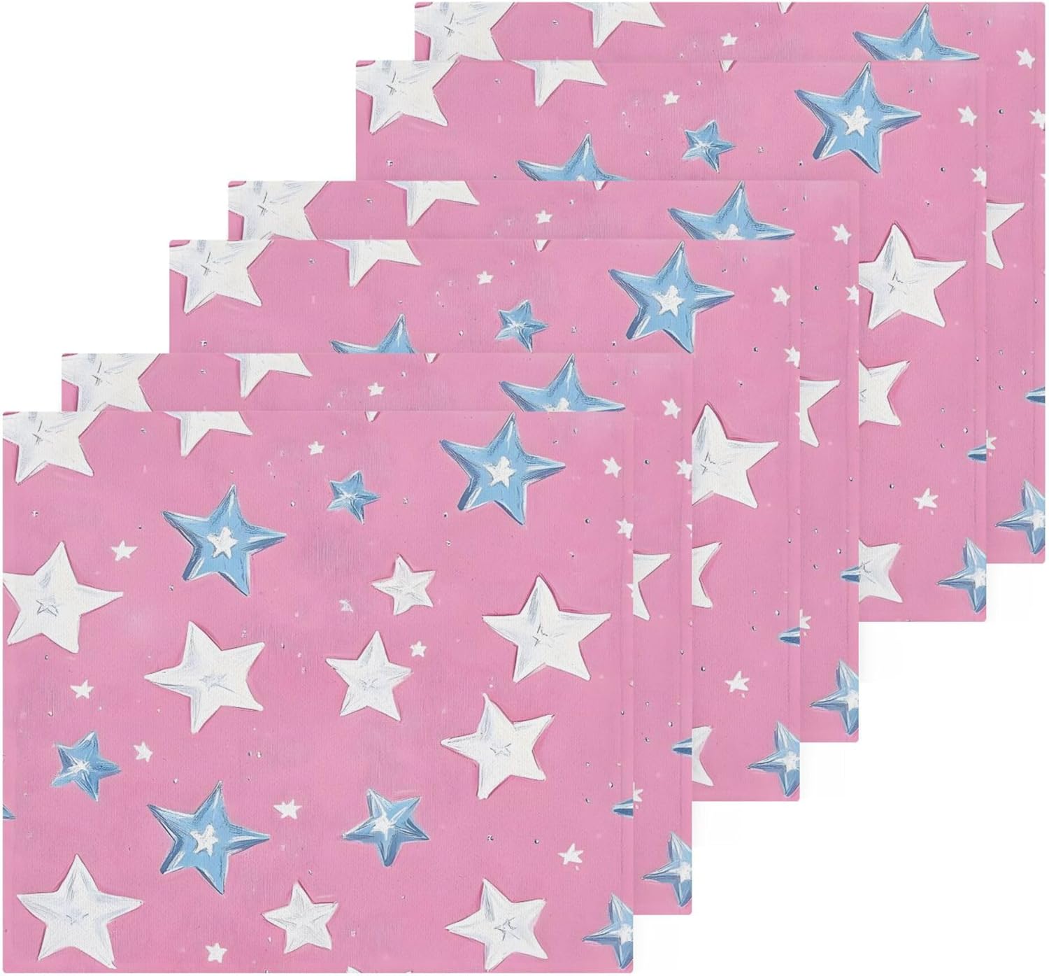 Xigua White Stars Washcloth Set 2-12