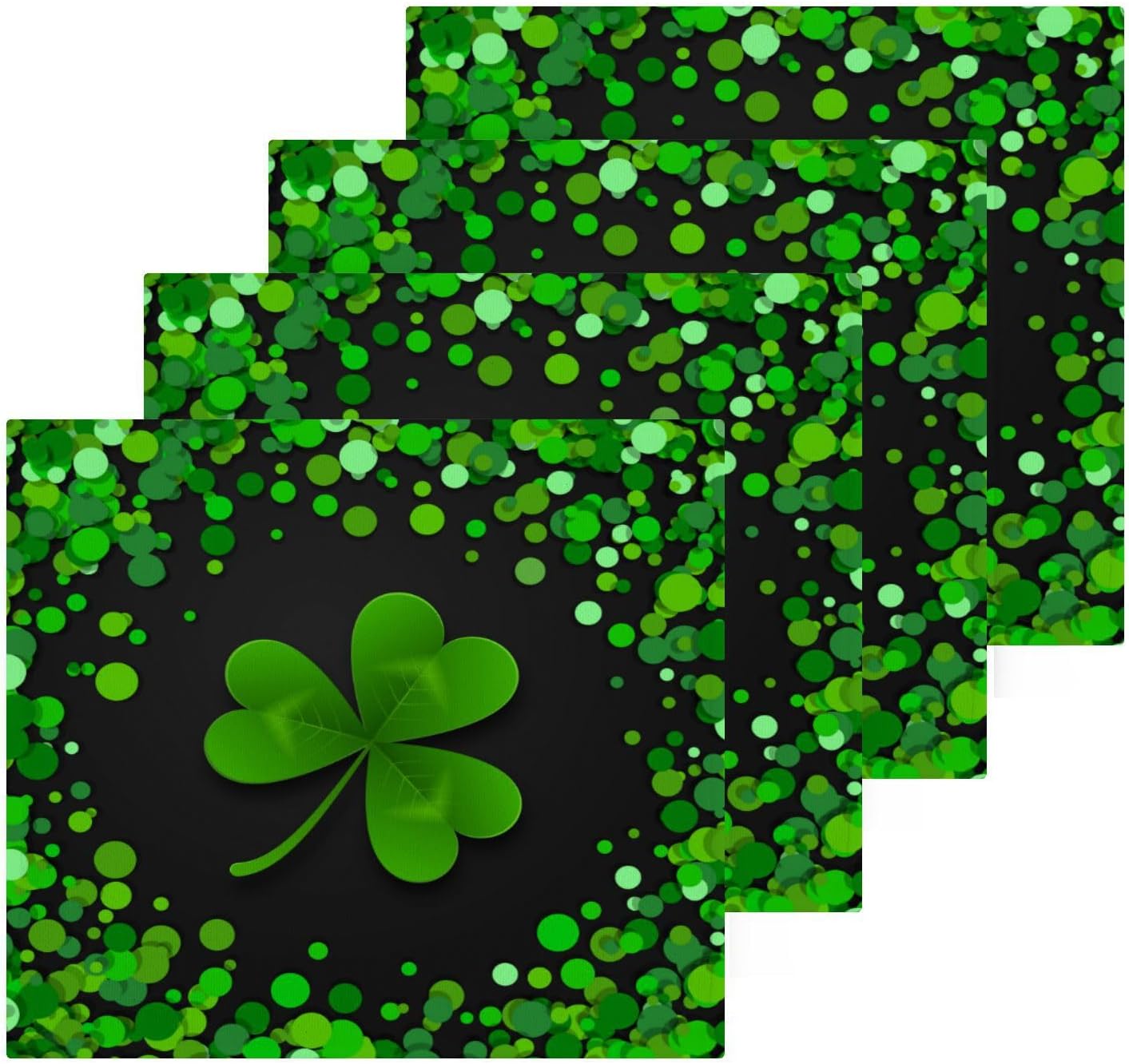 YETTASBIN St Patricks Day Shamrock Washcloths 2 Pack 1