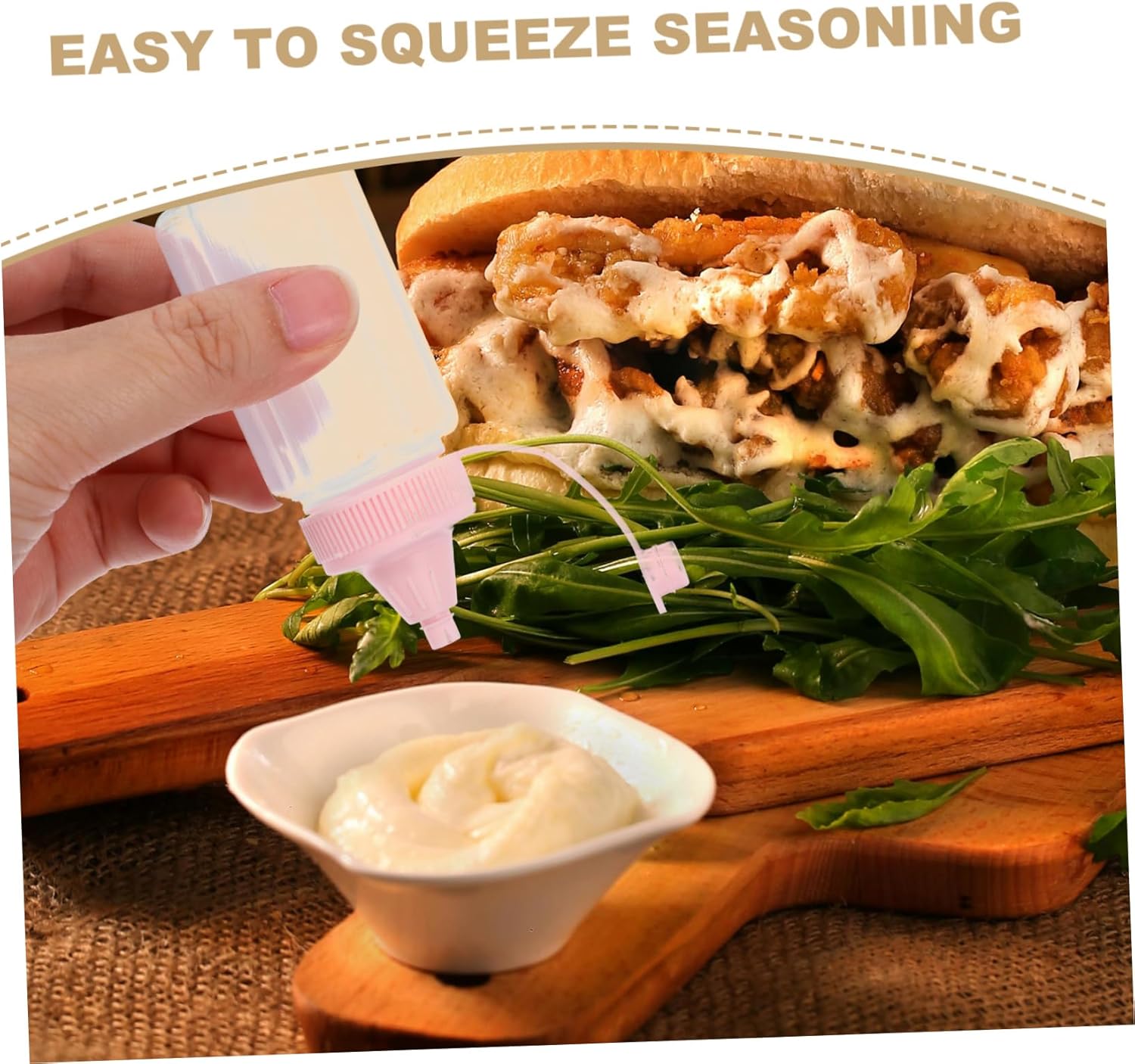 4pc Squeeze Bottle Kit for Ketchup Olive Oil Syrup