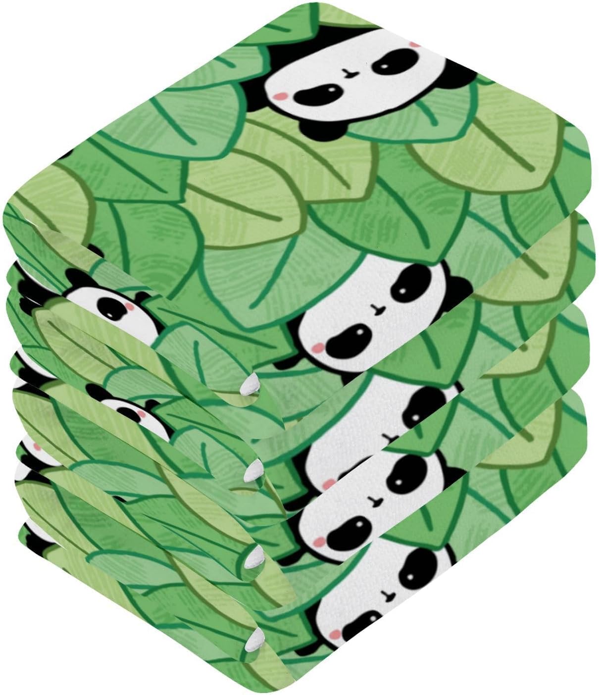 cartoon panda washcloths 2 pack