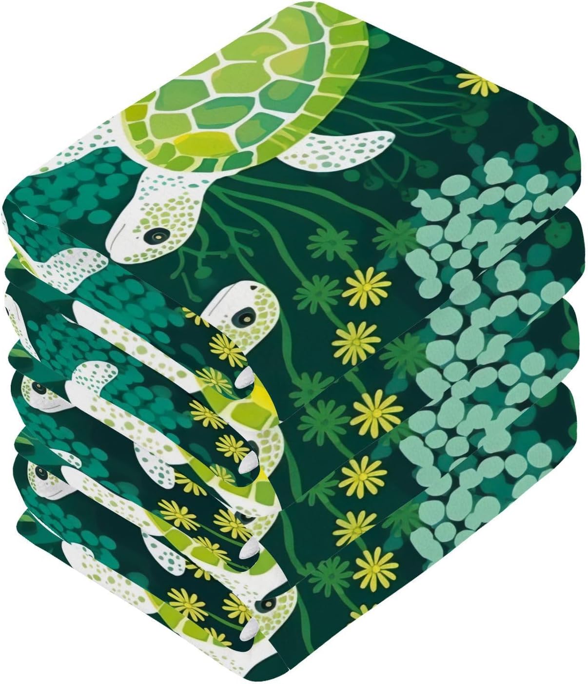 YETASBINGreen Turtle Washcloths 2 Pack