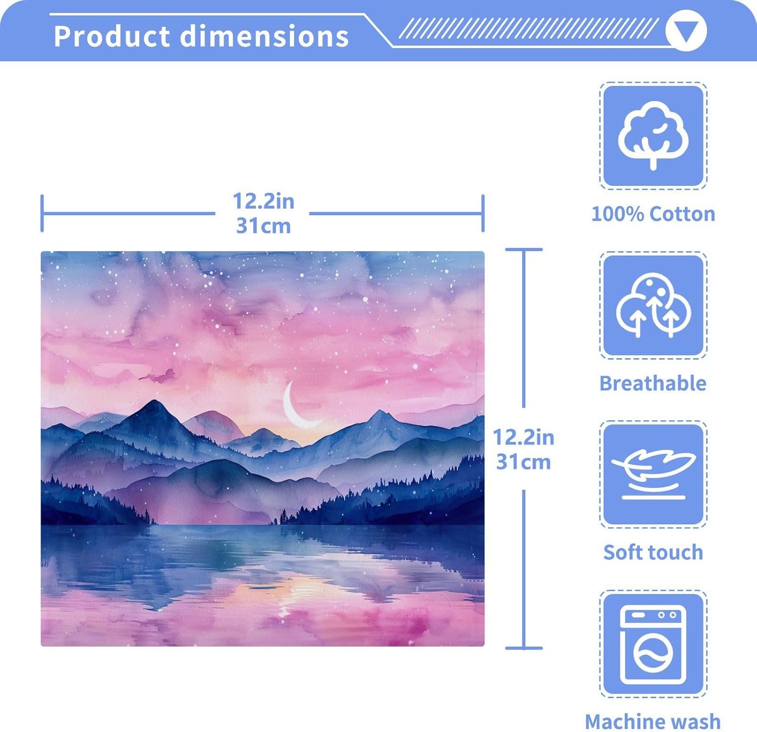 Discover the HuXiao Beauty Pink Mountain Washcloth Set