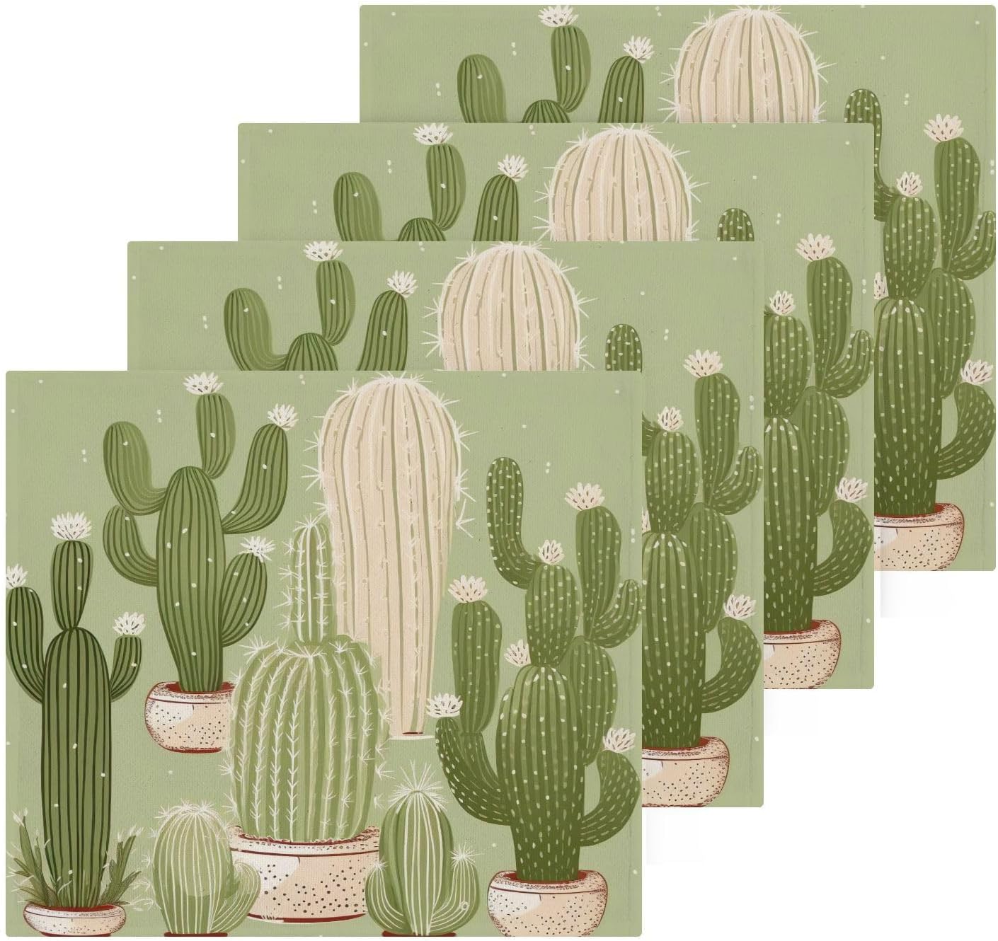 Cactus Washcloth 2-Pack Soft Reusable Bathteach Towels